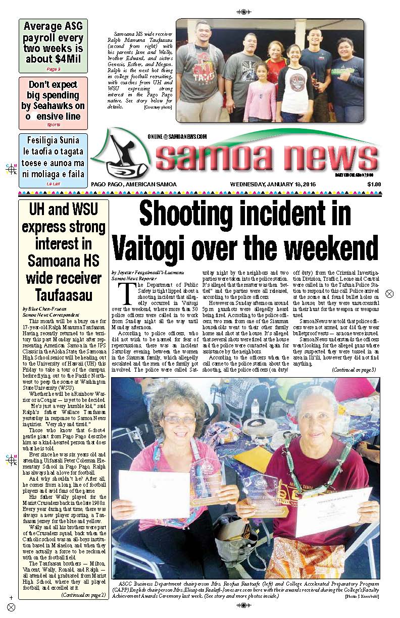 SN News Wednesday, Jan. 18, 2017