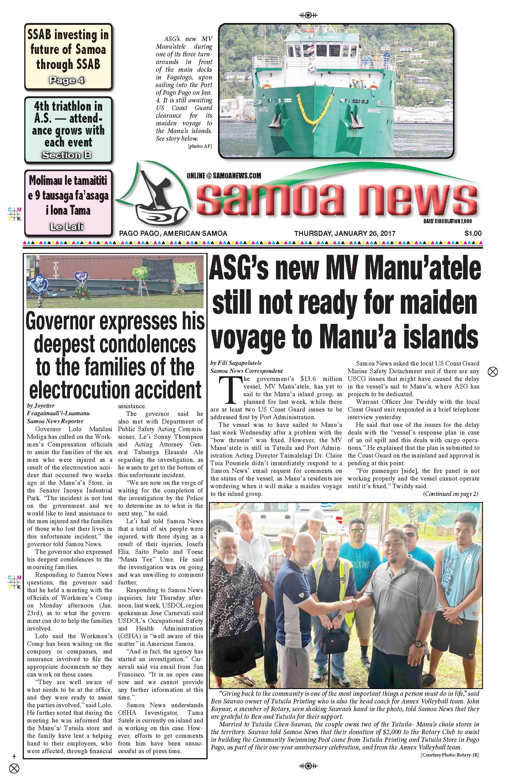 SN News Thursday, Jan. 26, 2017