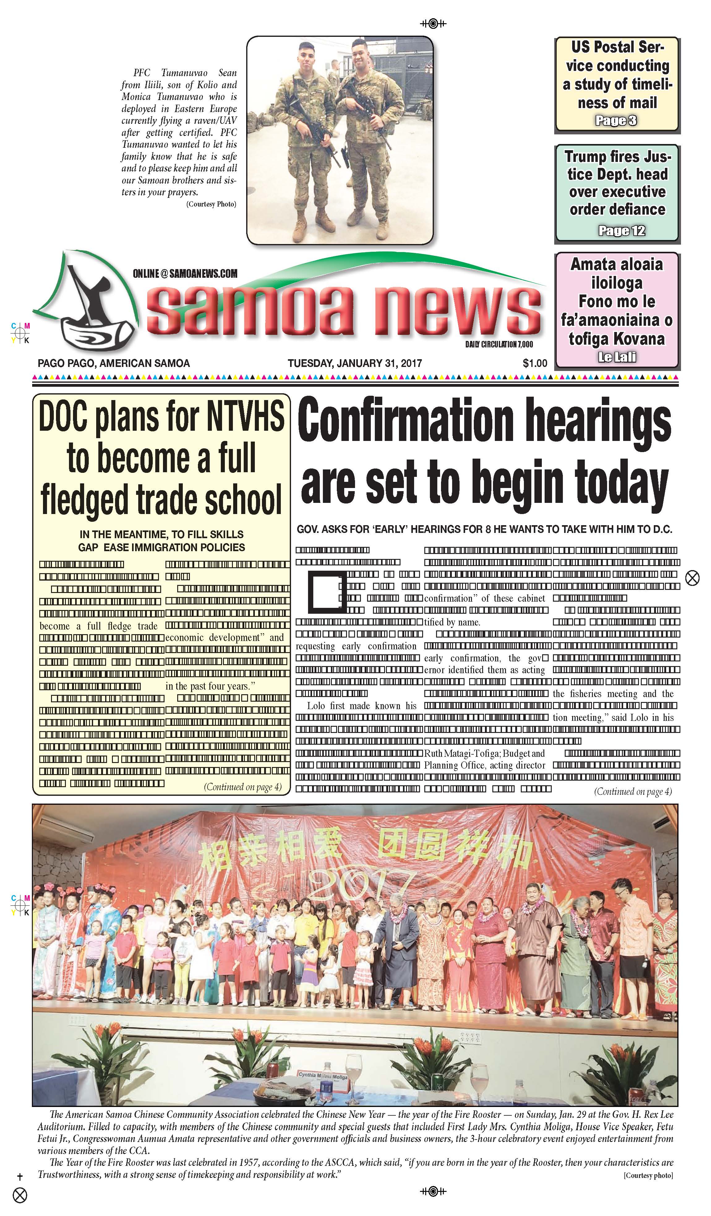 SN News Tuesday, Jan. 31, 2017