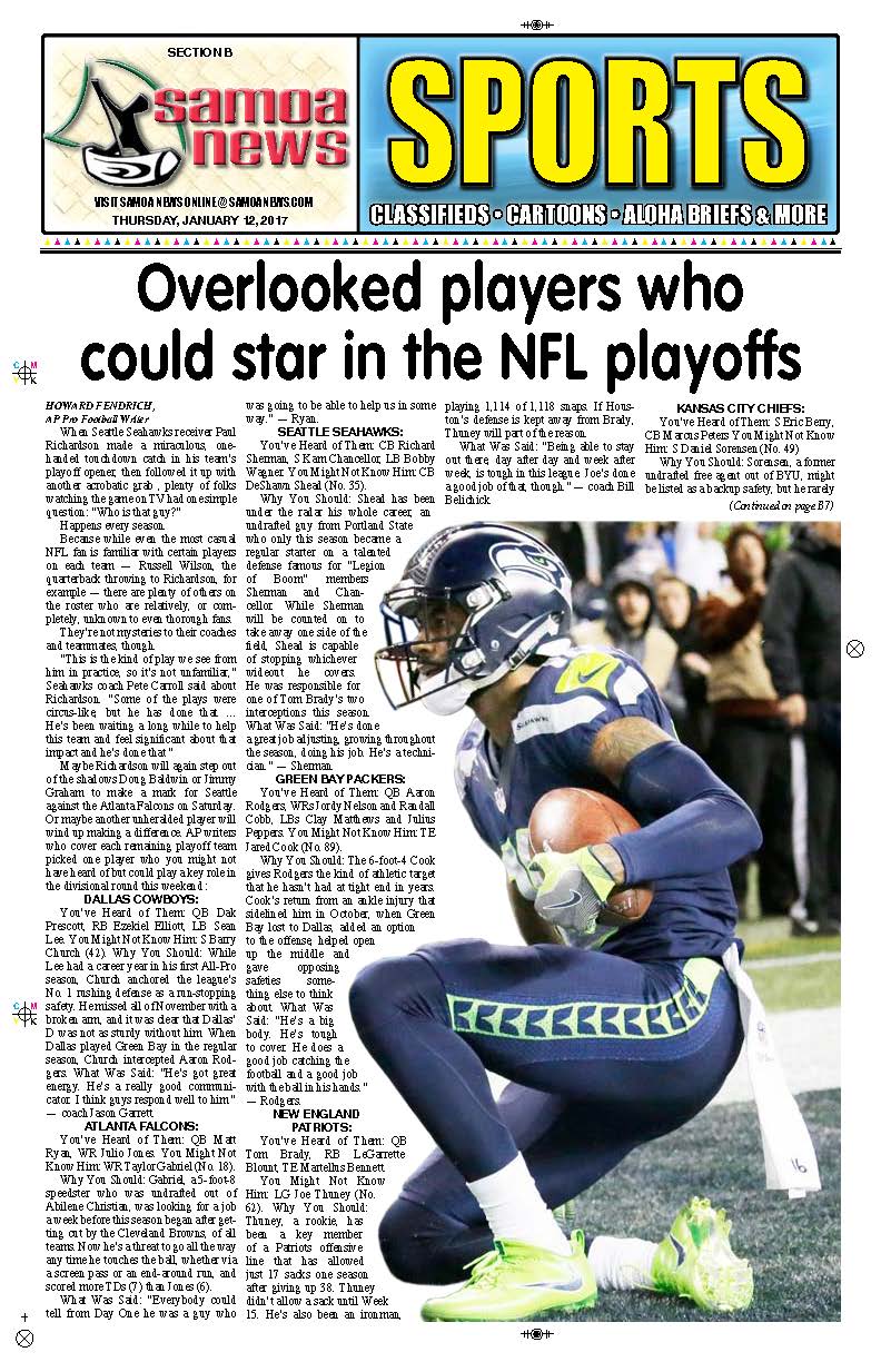 SN Sorts Thursday, Jan. 12, 2017