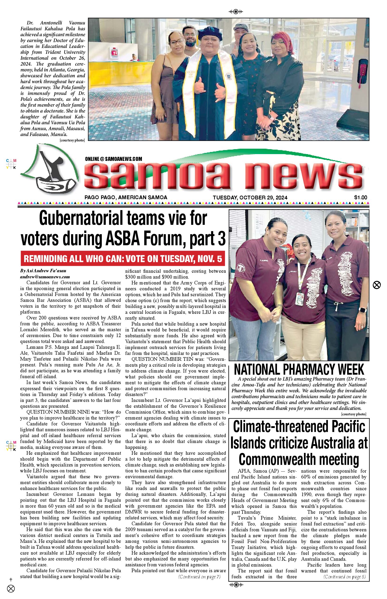 SN News Tuesday, October 29, 2024