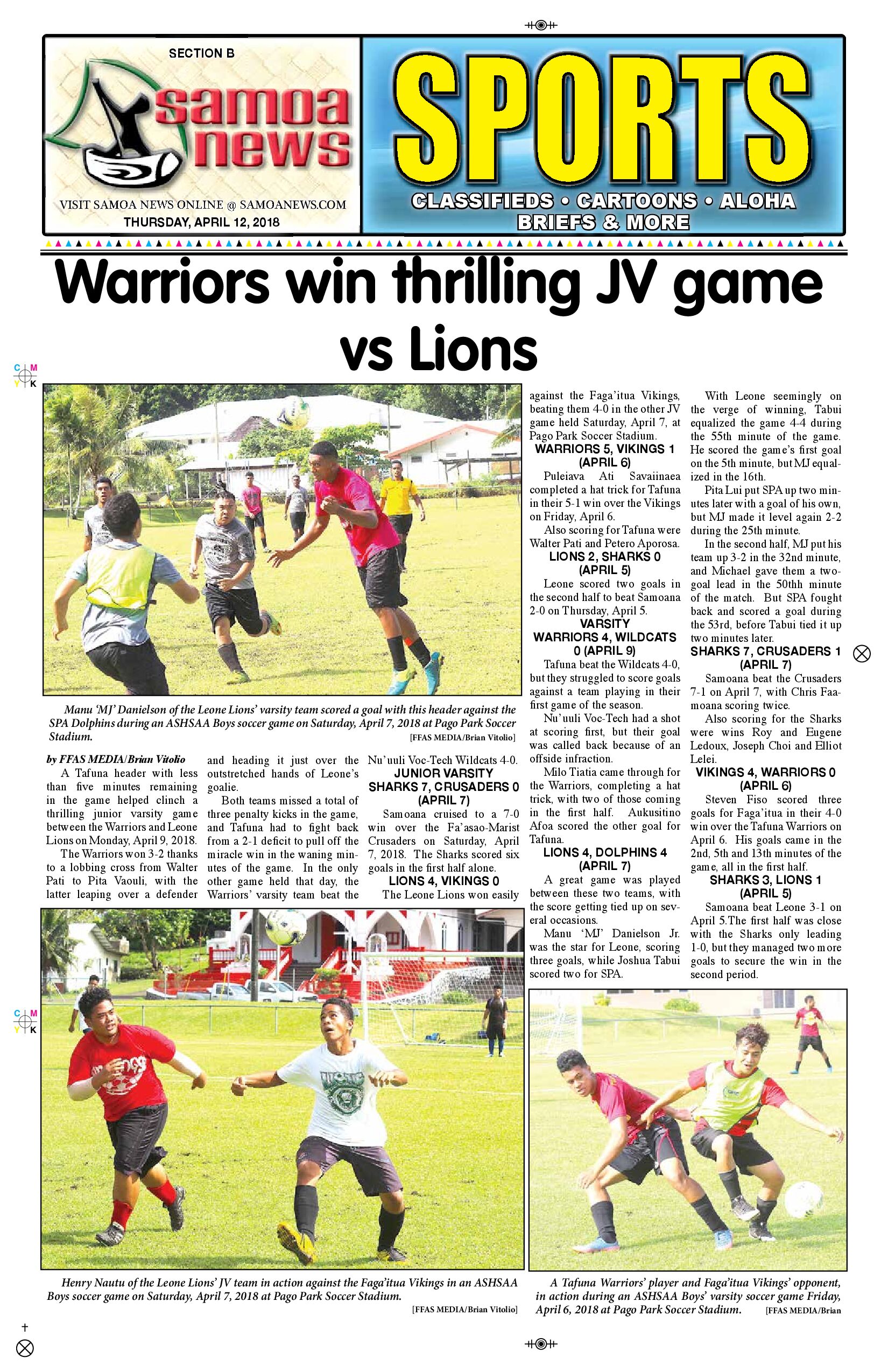 SN Sports Thursday, April 12, 2018