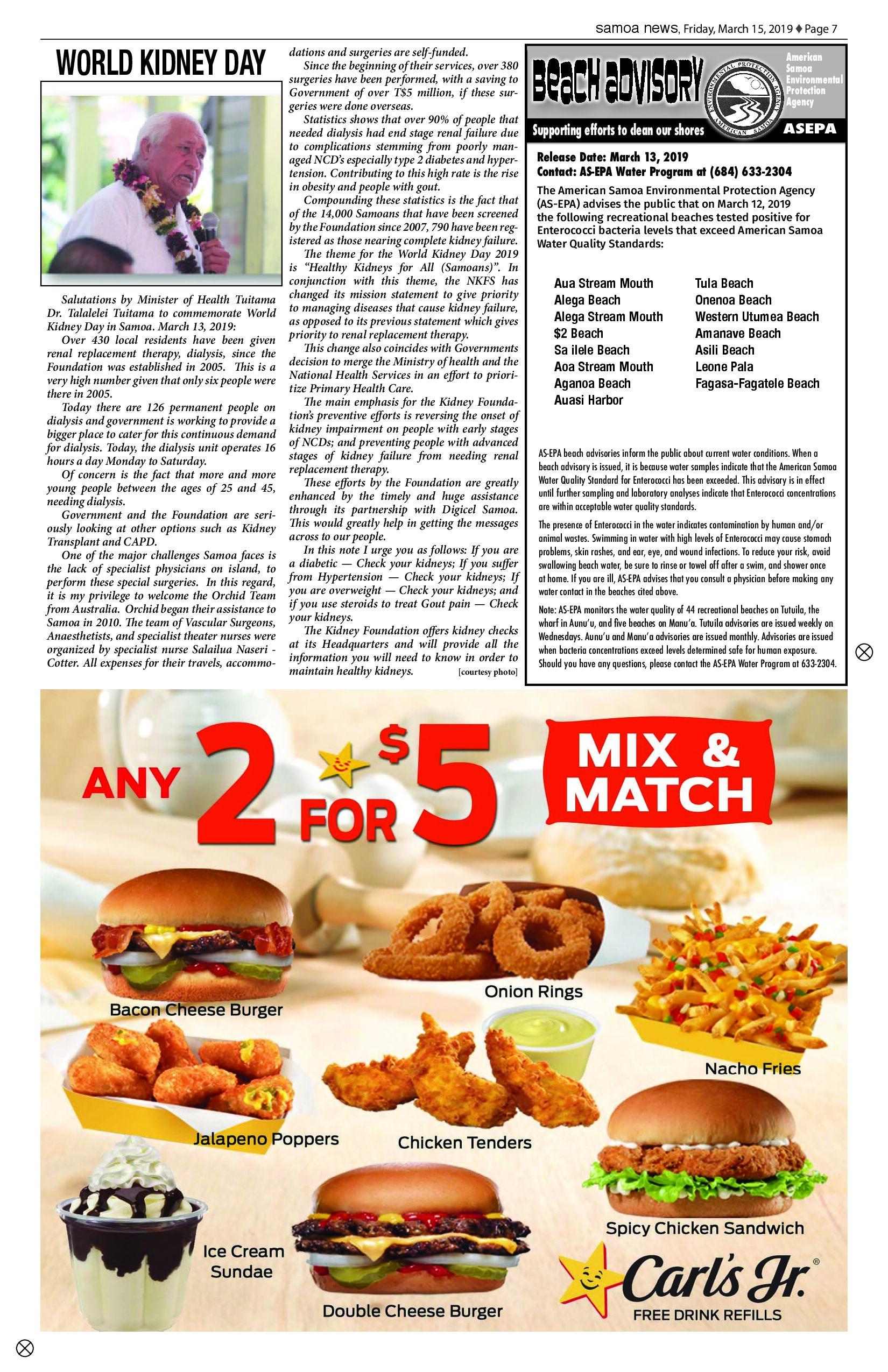 SN News-2 Friday, March 15, 2019