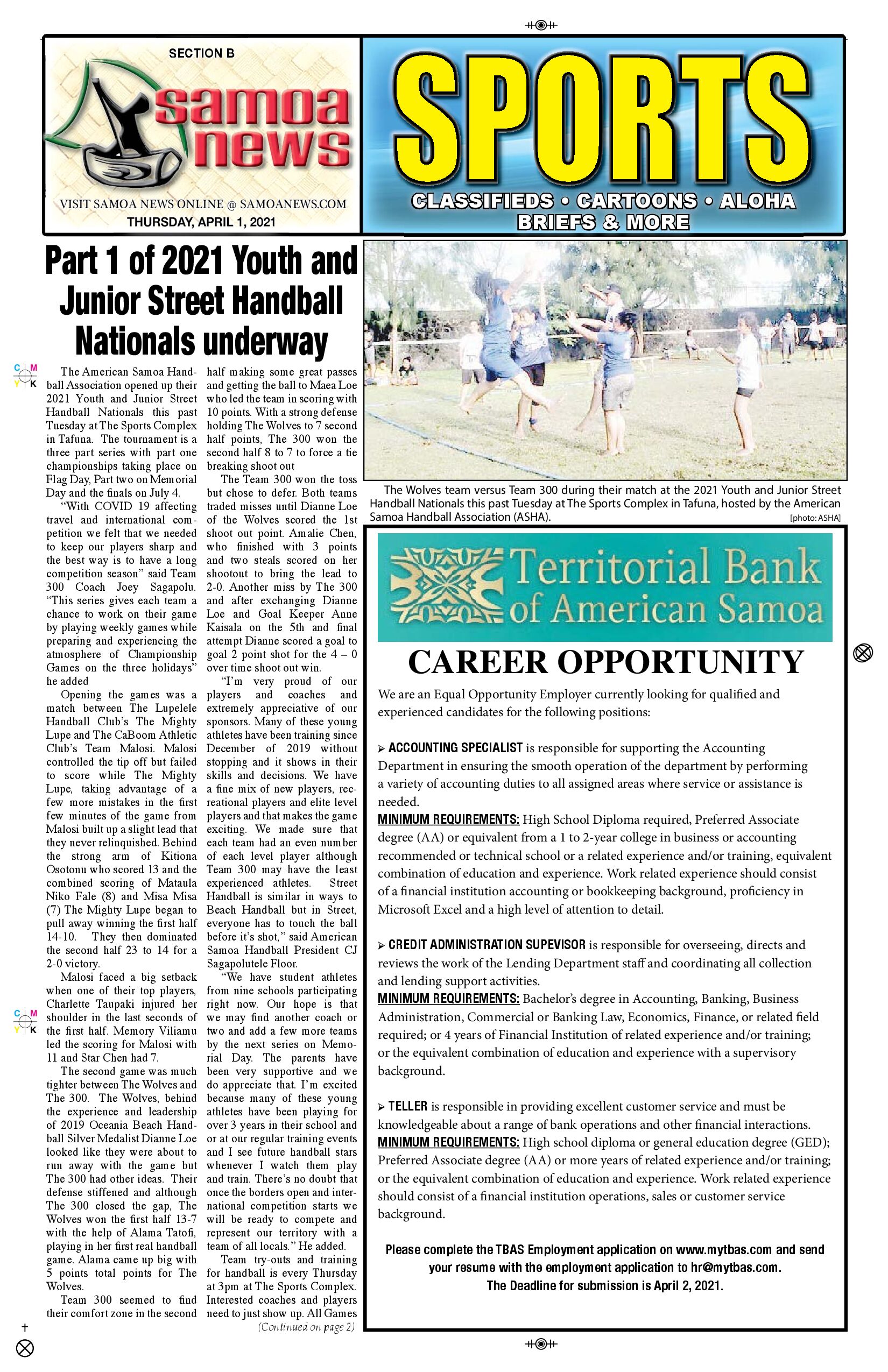 SN Sports Thursday, April 01, 2021