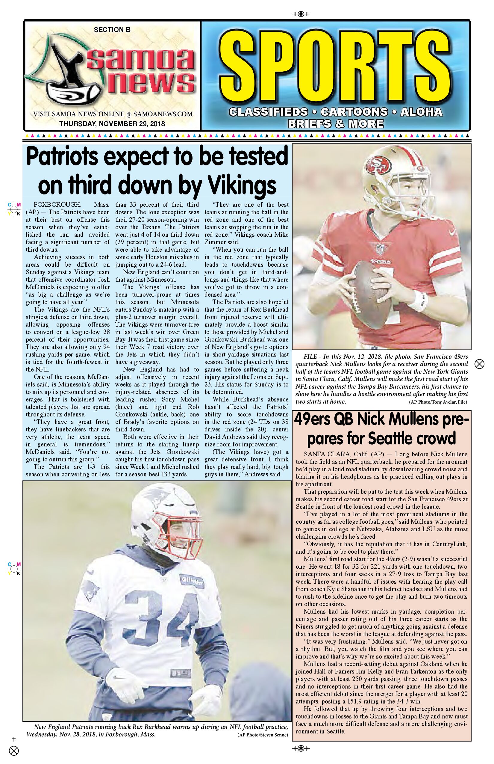 SN Sports Thursday, November 29, 2018