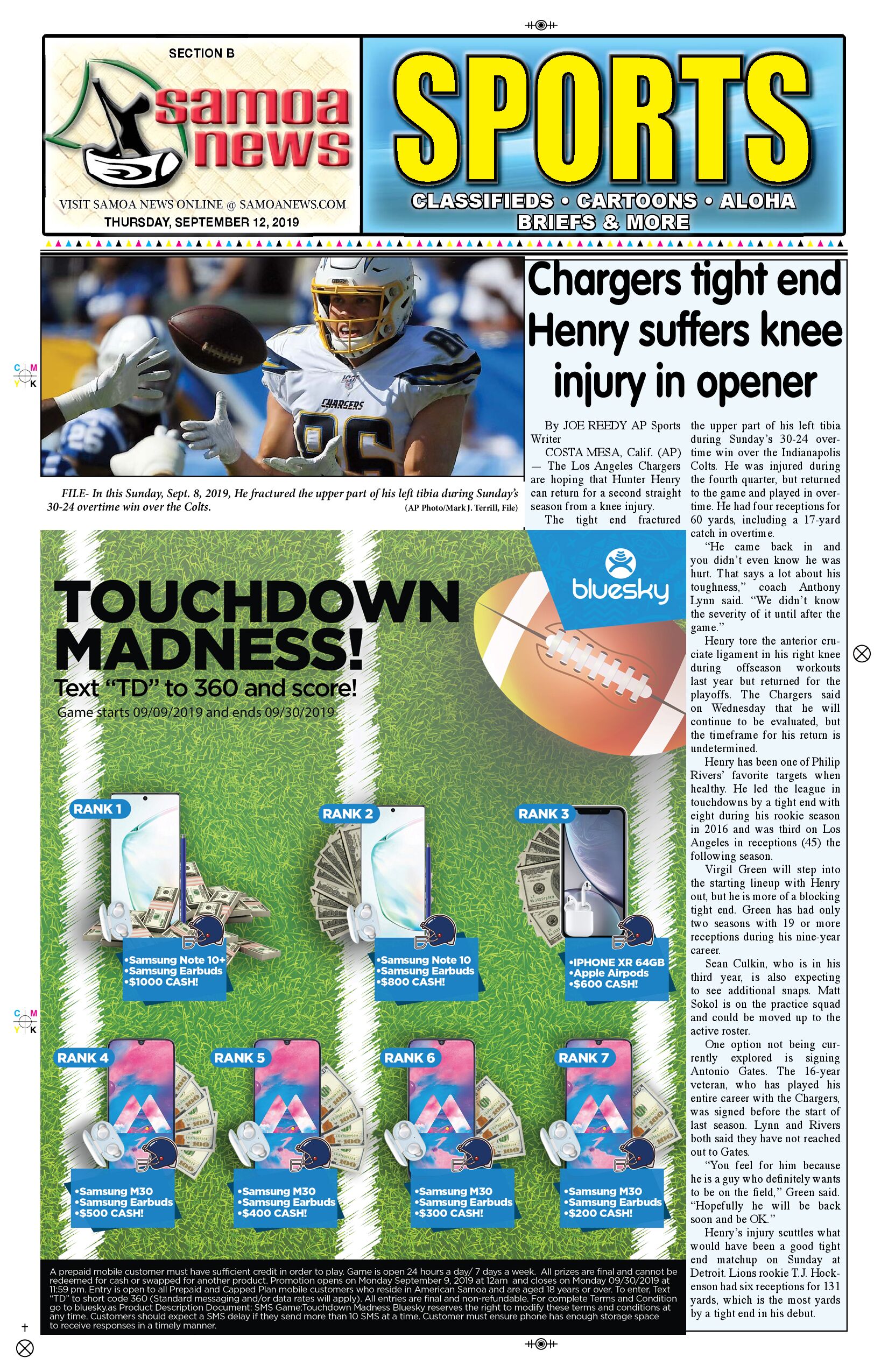 SN Sports Thursday, September 12, 2019