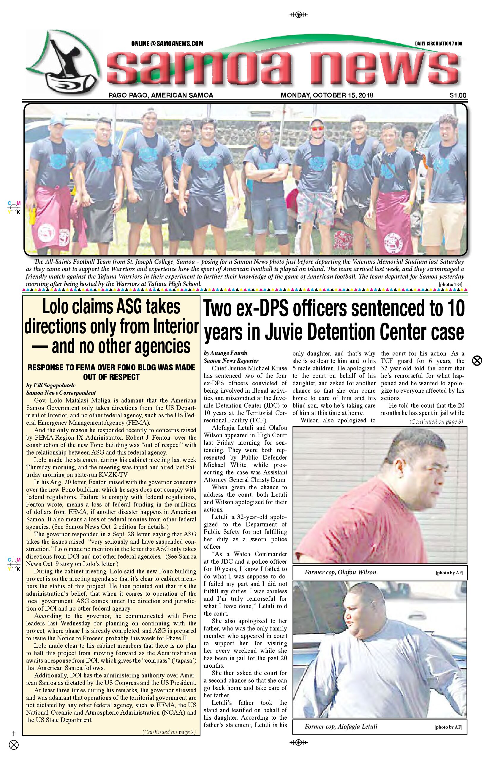 SN News Monday, October 15, 2018