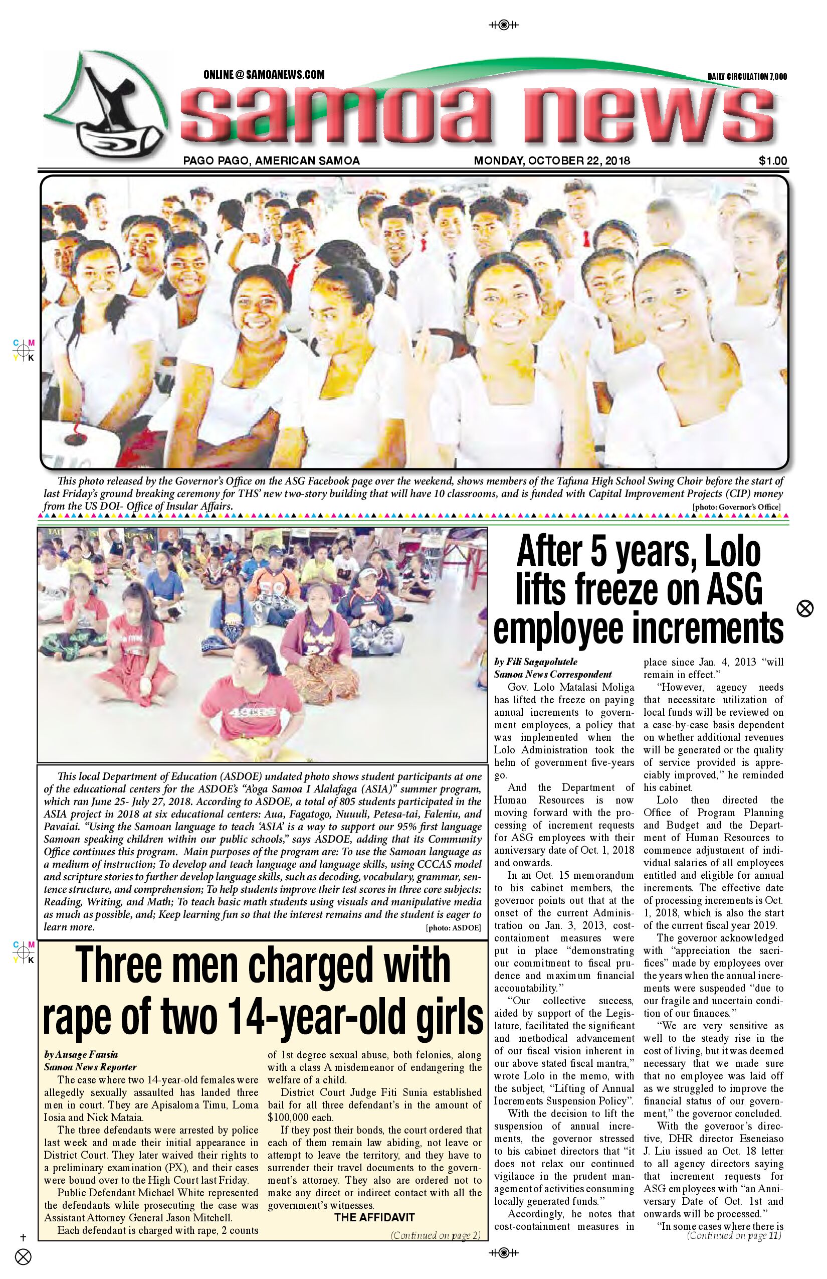 SN News Monday, October 22, 2018