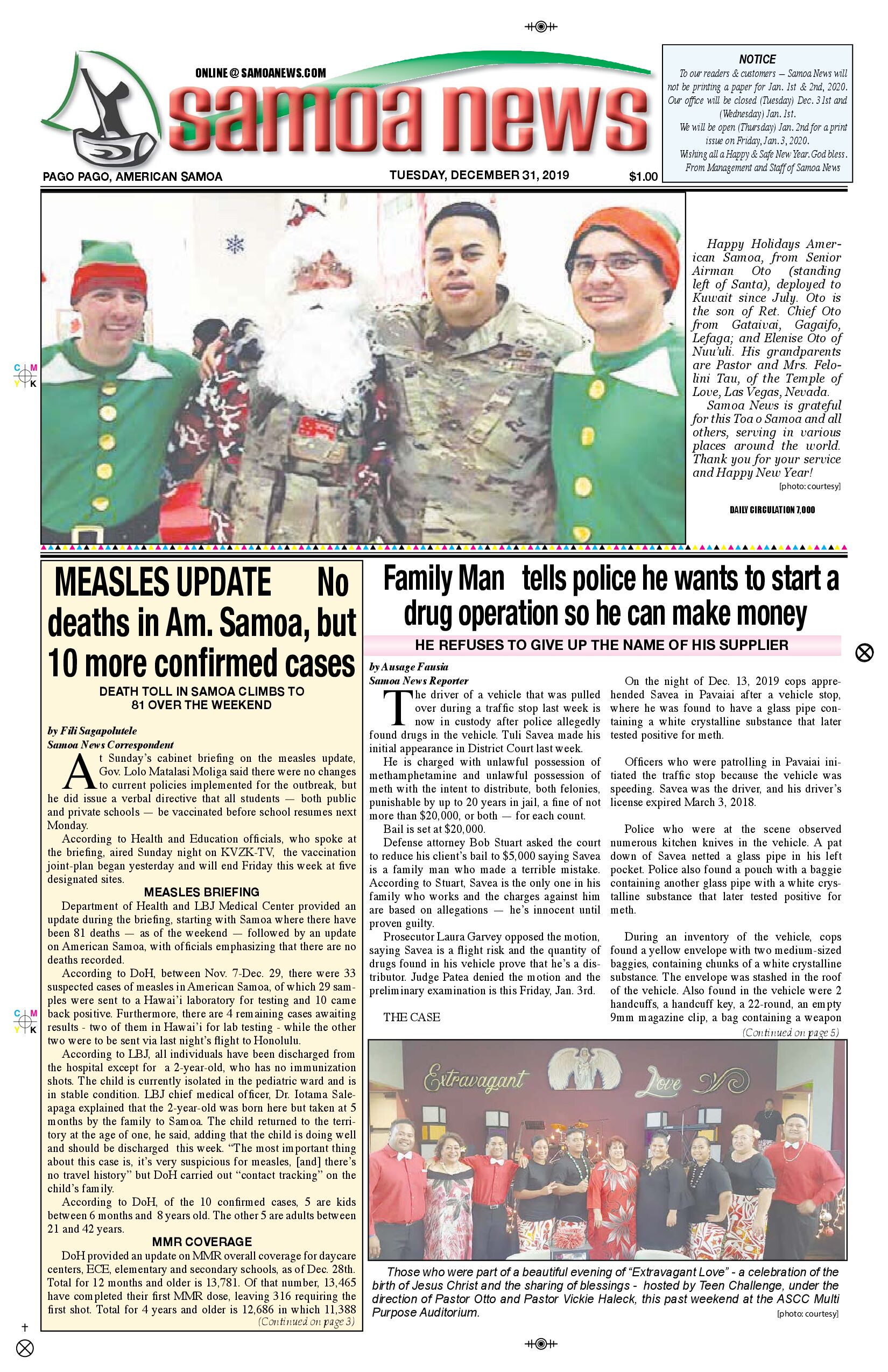 SN News Tuesday, December 31, 2019