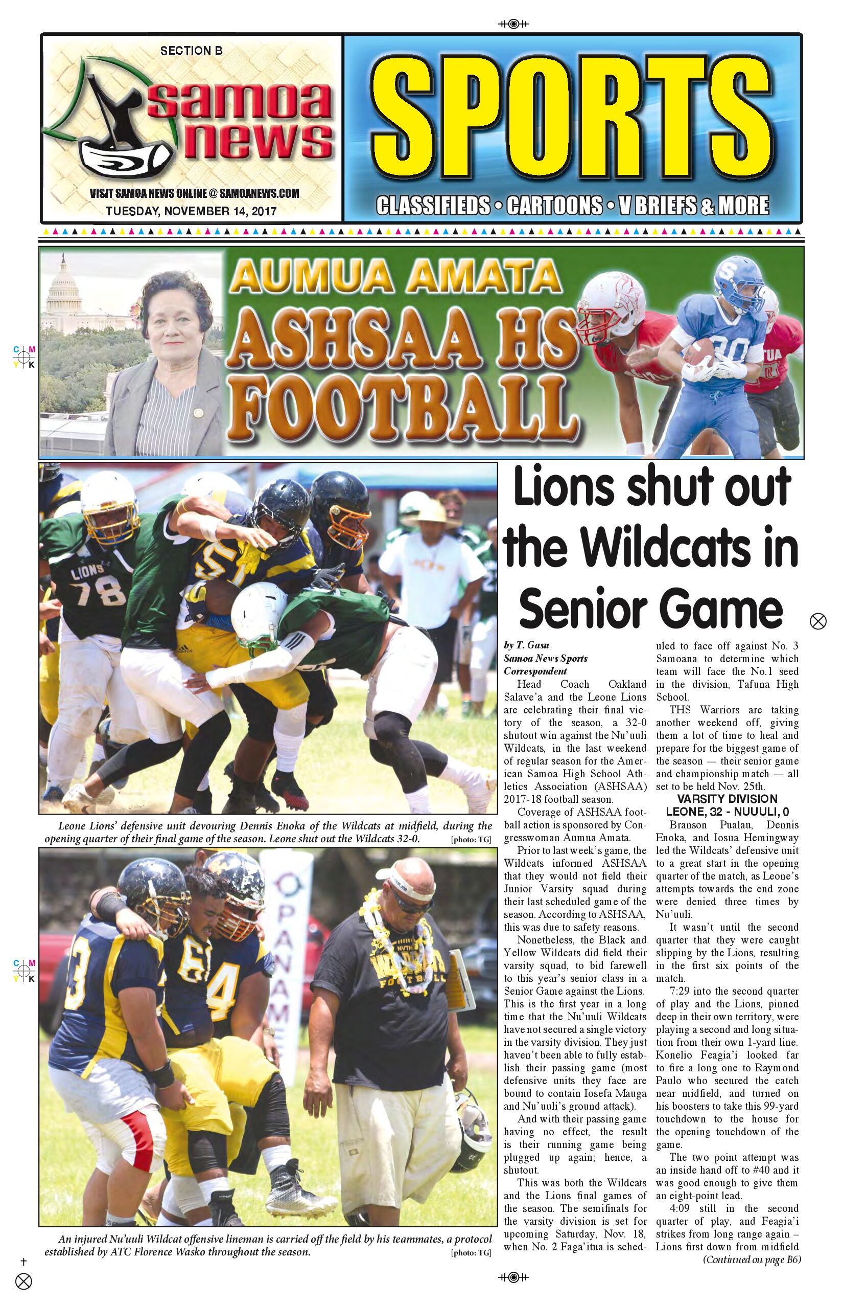 SN Sports Tuesday Nov. 14, 2017