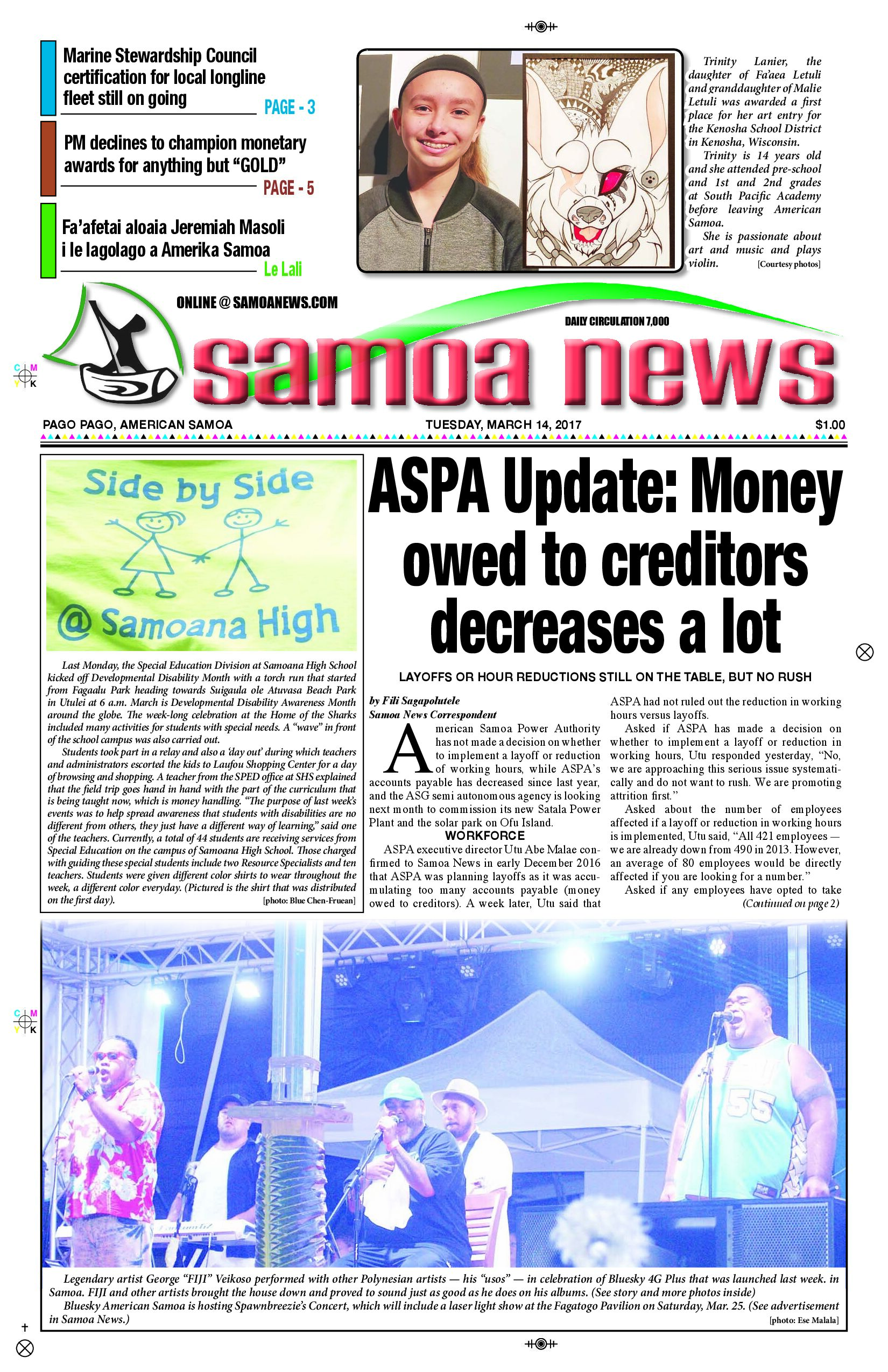 SN News Wednesday March 14, 2017