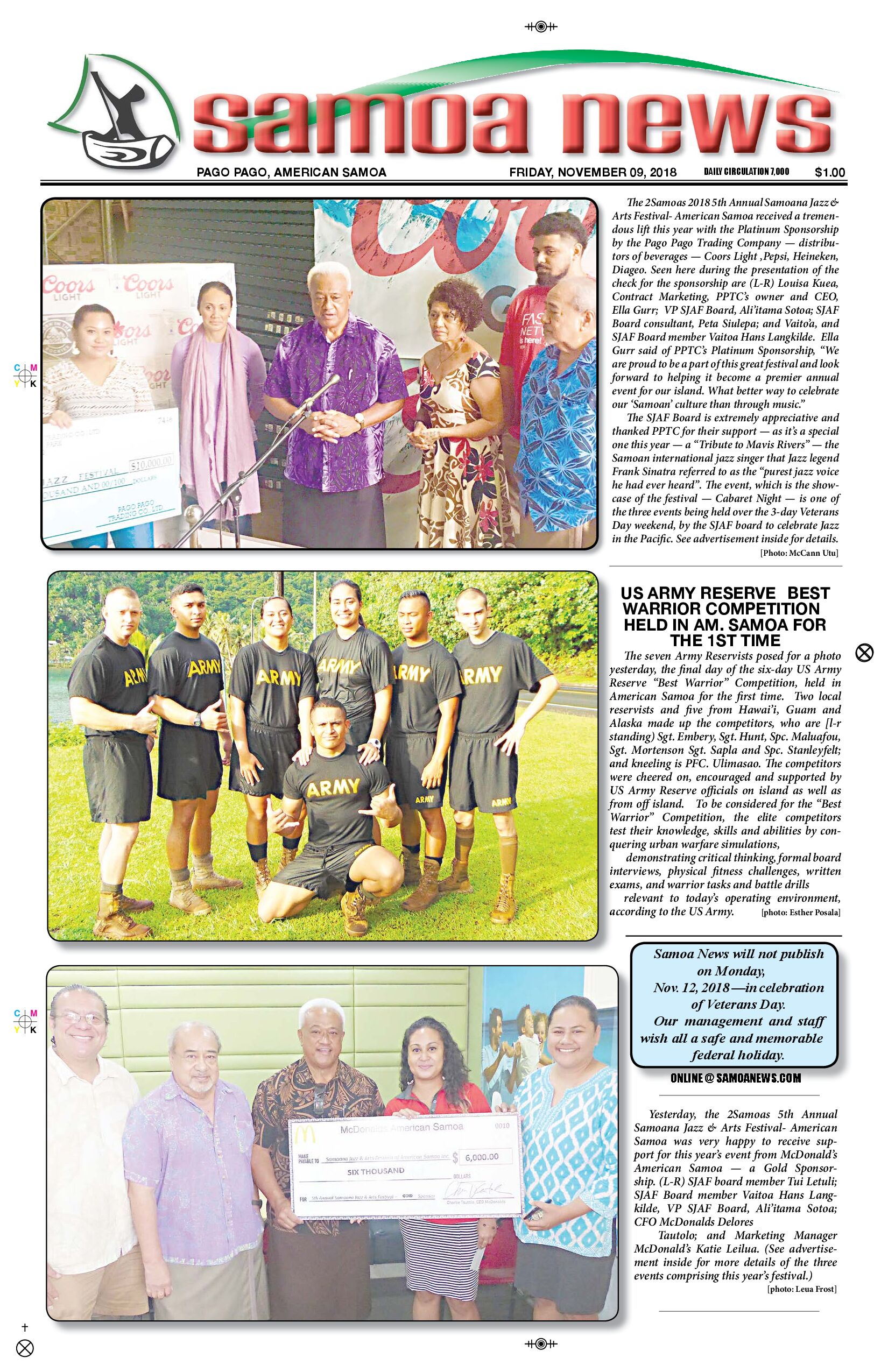 SN News Friday, November 9, 2018