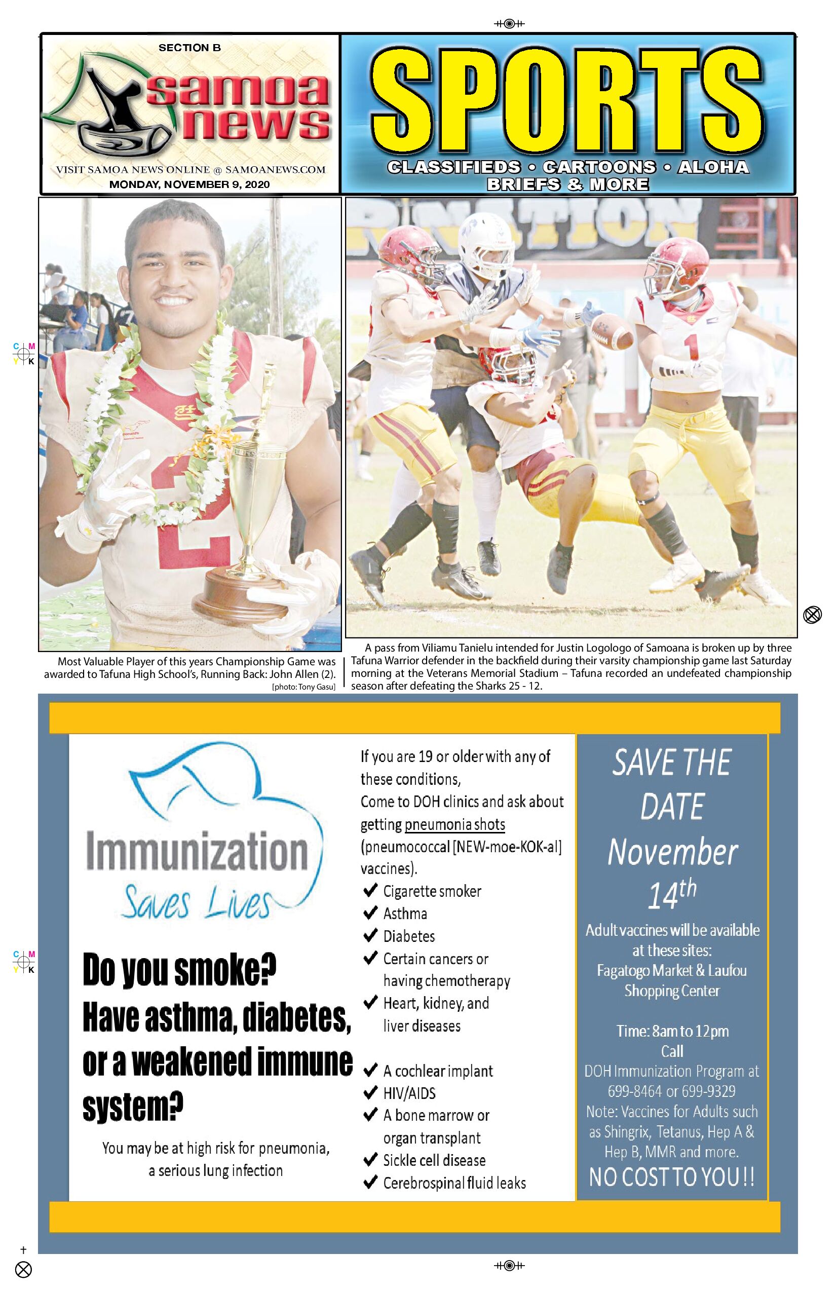 SN Sports Monday, Nov. 09, 2020