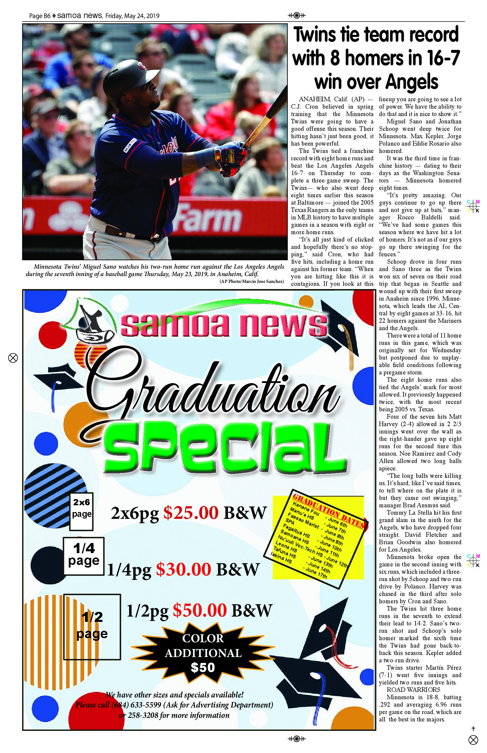 SN Sports-2 Friday, May 24, 2019