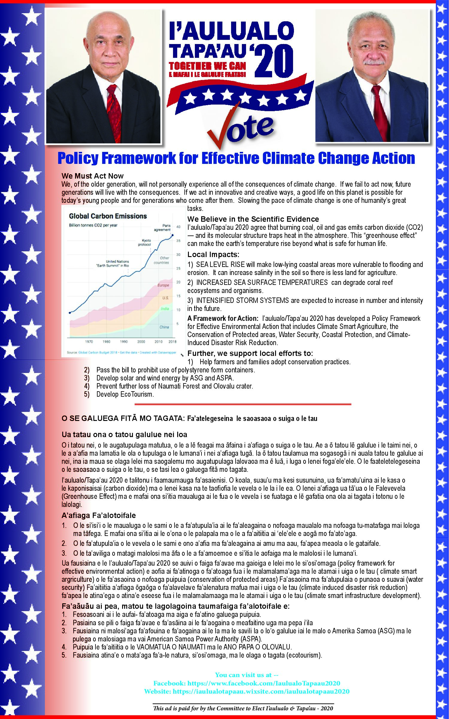 I'a & Tapaau on Climate Change 2020