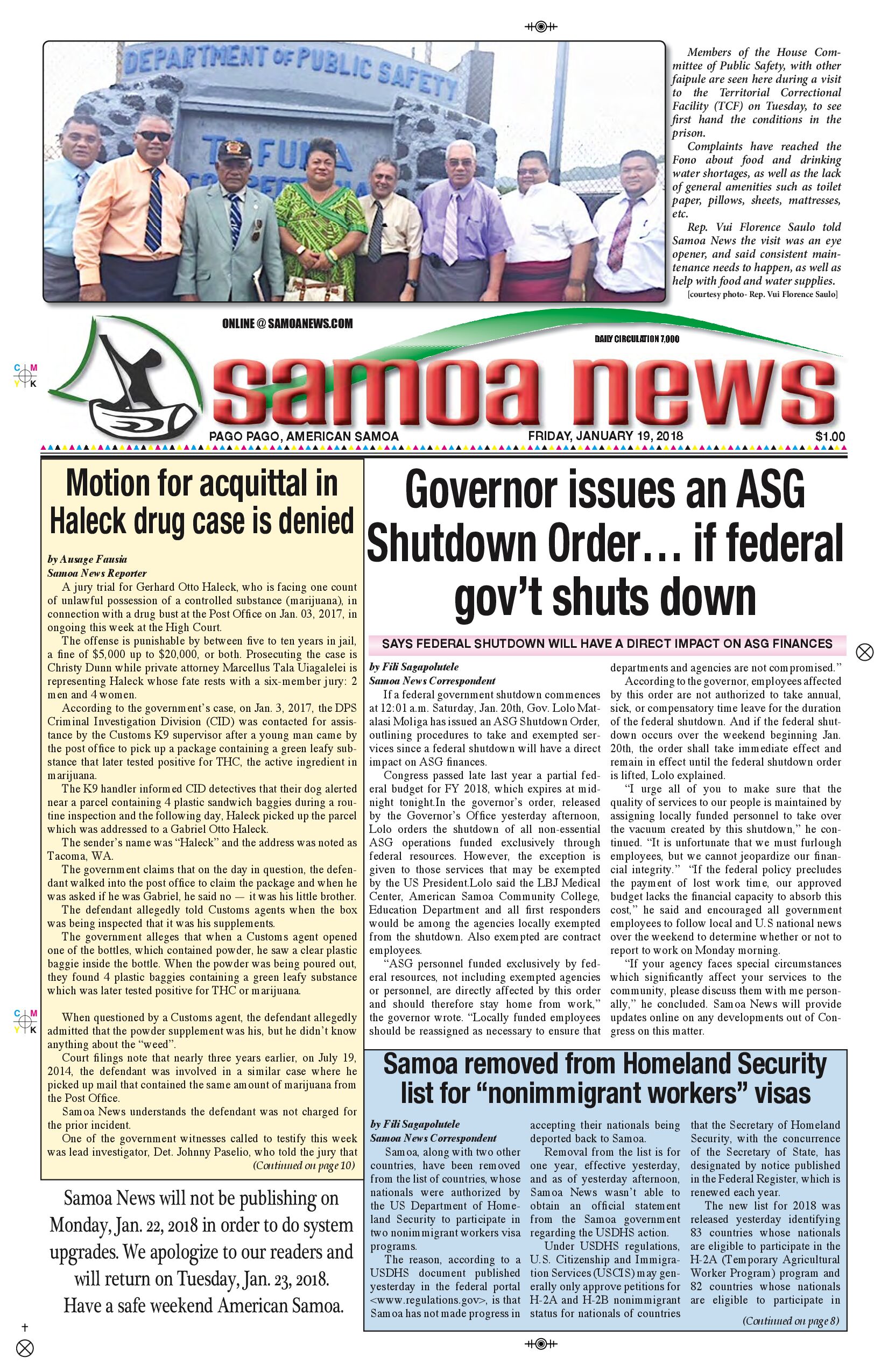 SN News Friday, Jan. 19, 2018