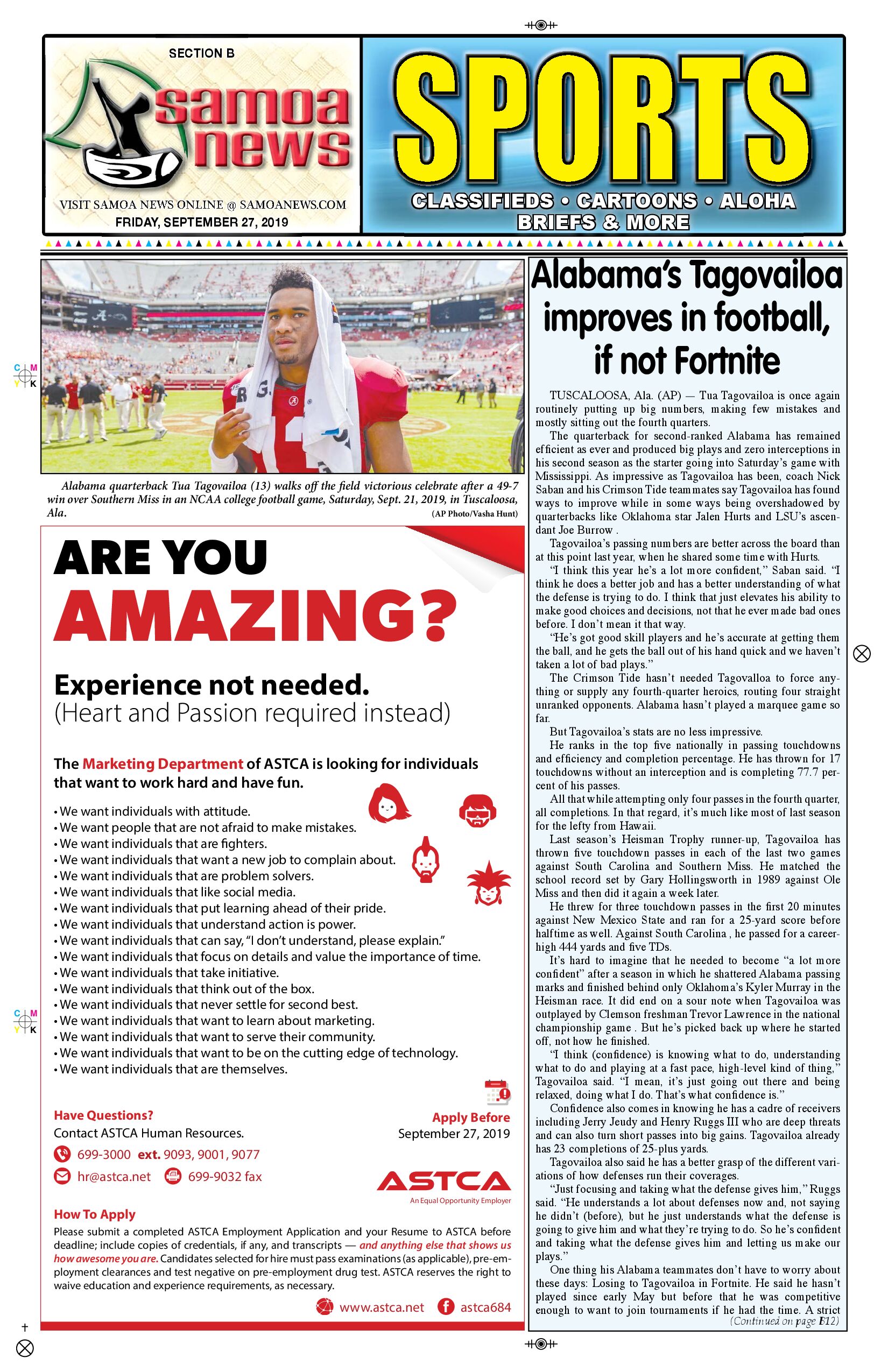 SN Sports Friday, September 27, 2019