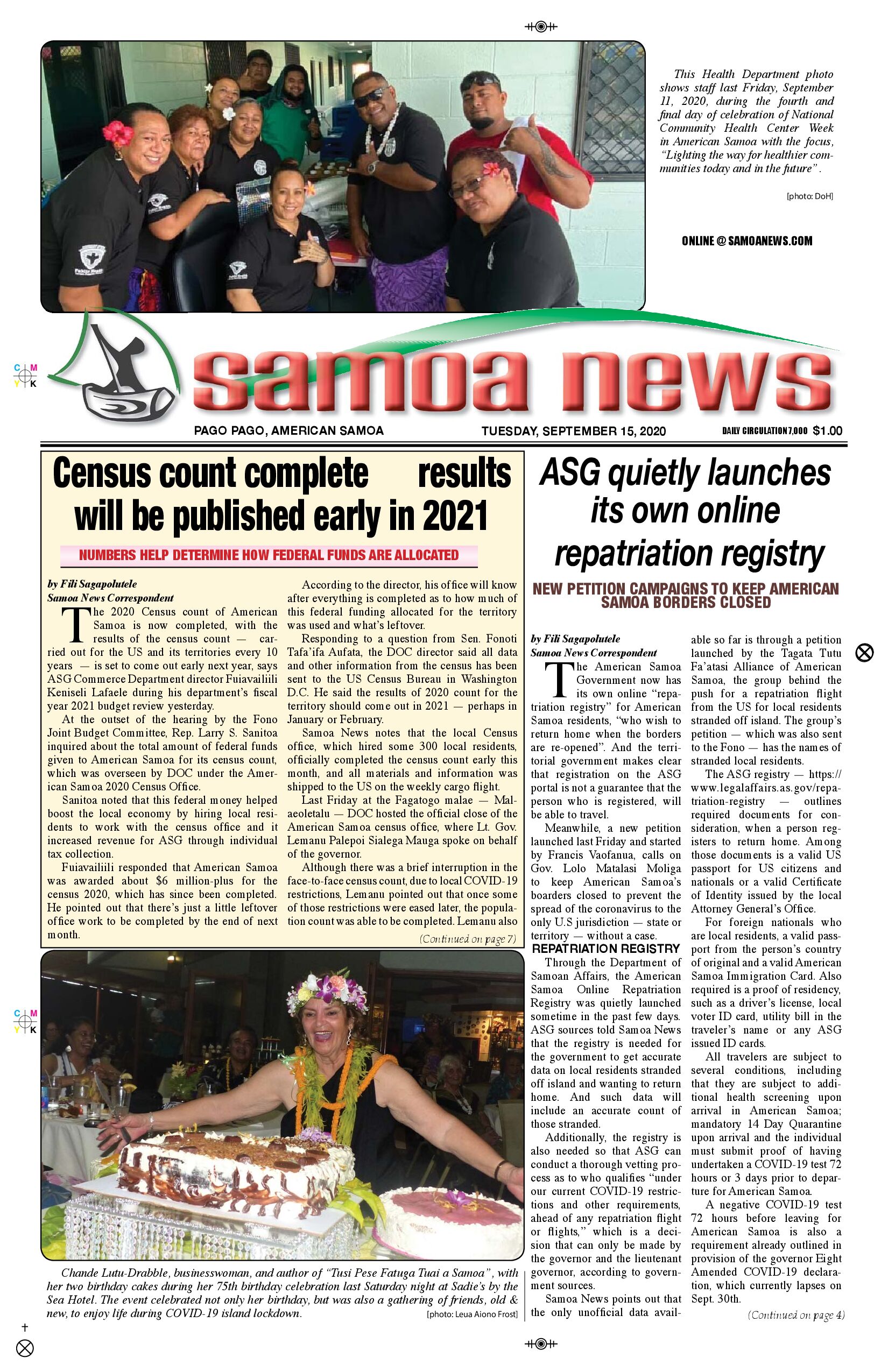 SN News Tuesday, Sept 15, 2020