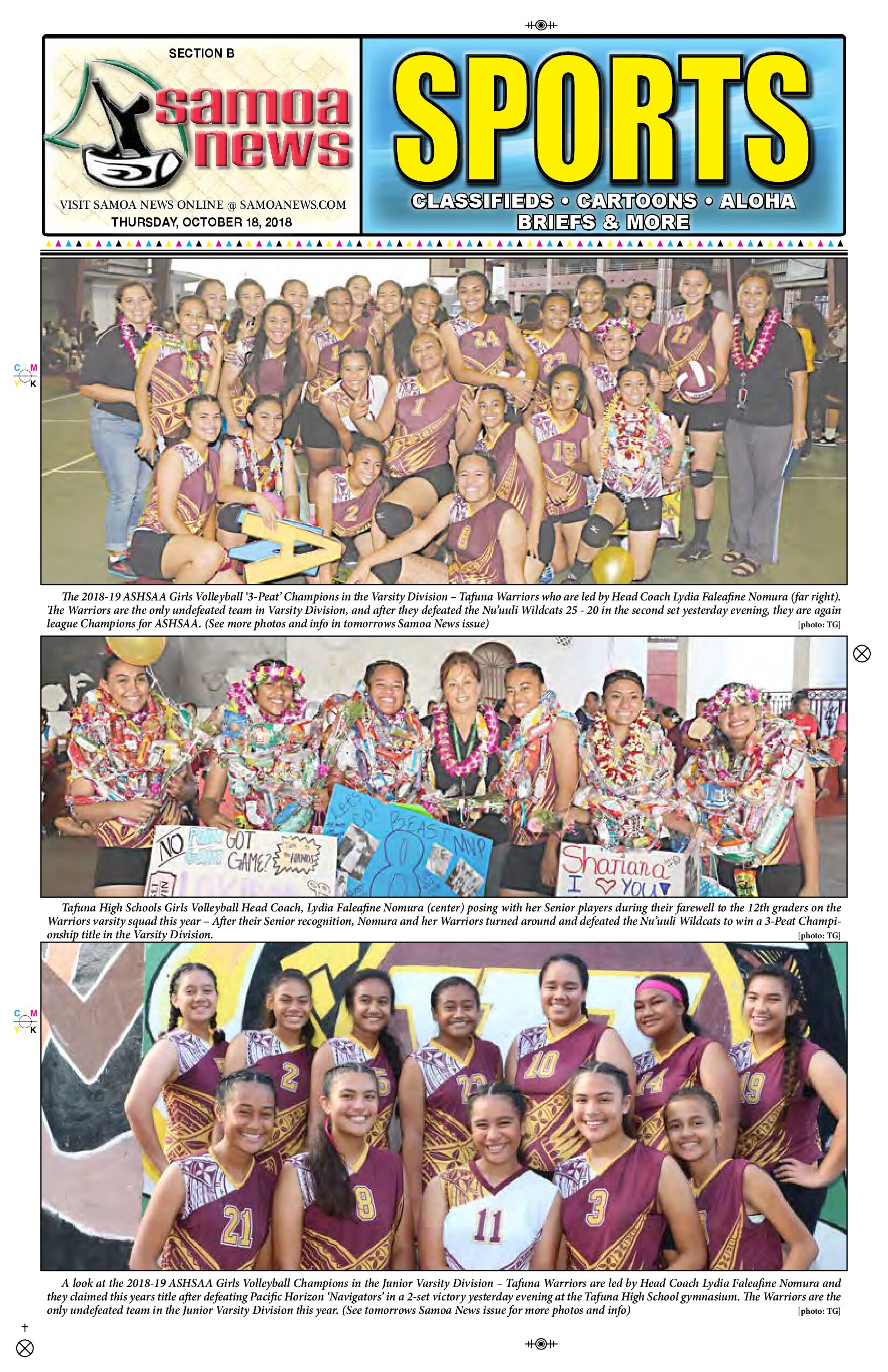 SN Sportss Thursday, October 18, 2018