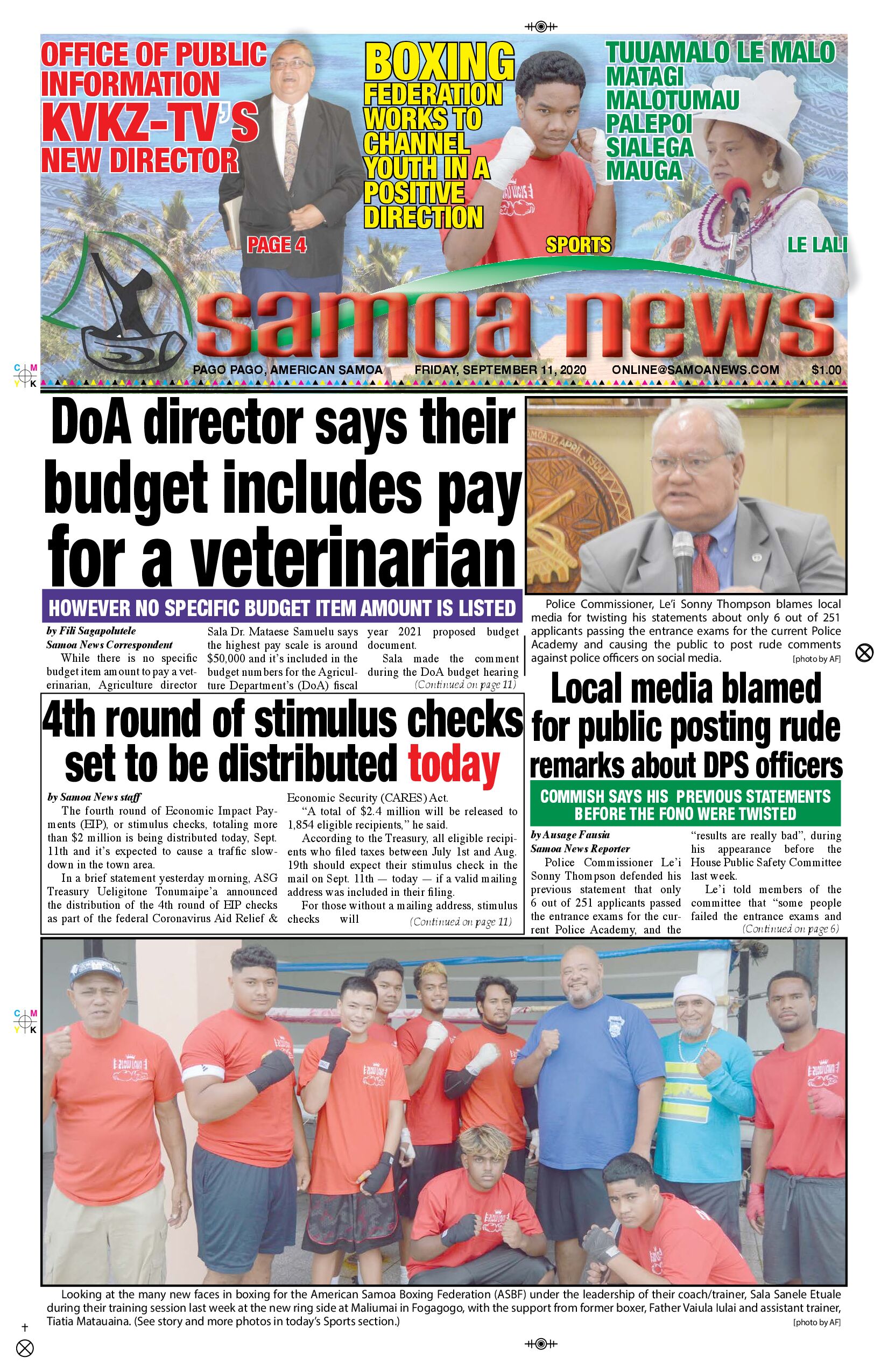 SN News Friday, Sept 11, 2020