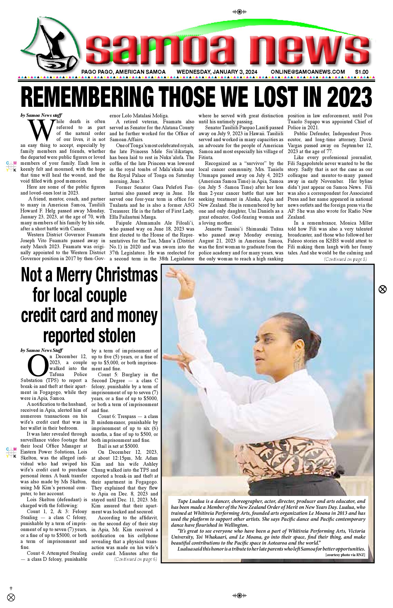 SN News Wednesday, January 03, 2024