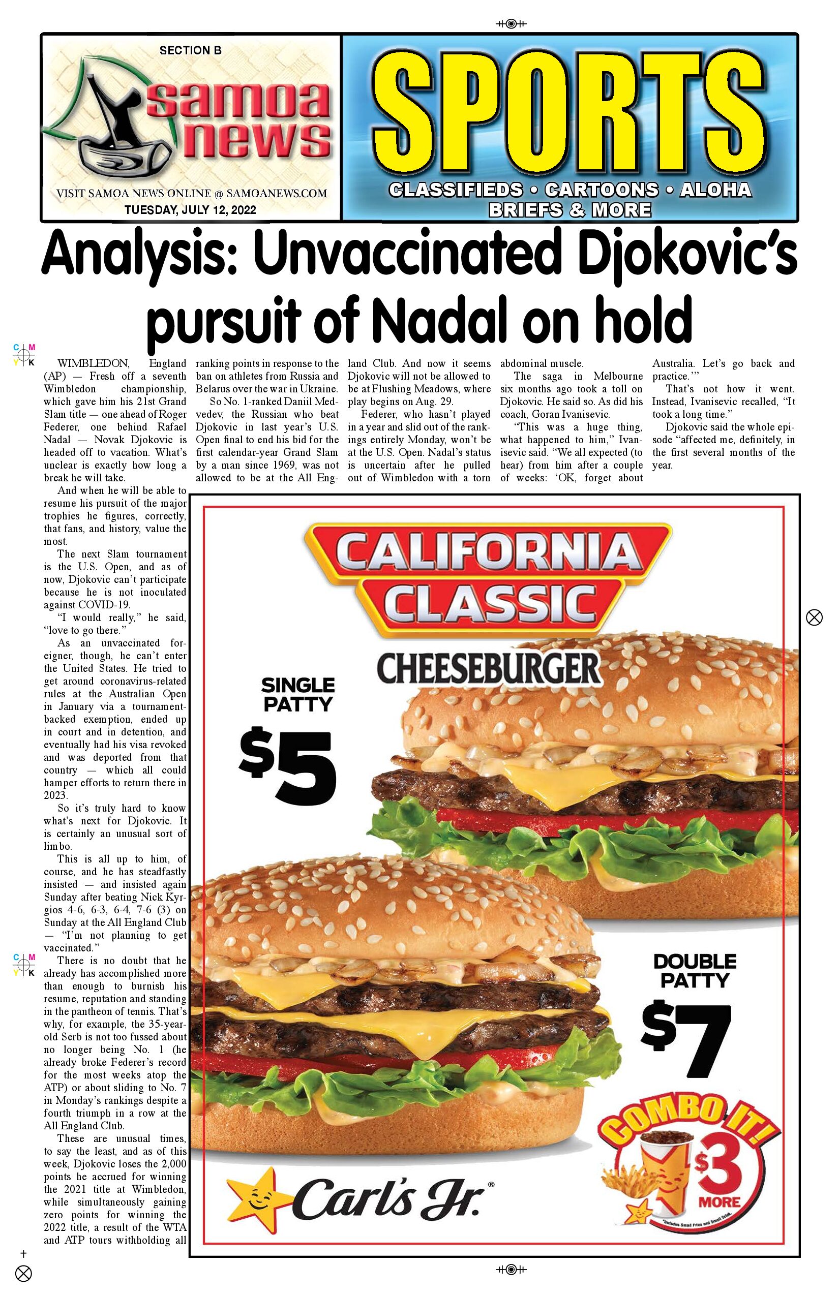 SN Spors Tuesday, July 12, 2022