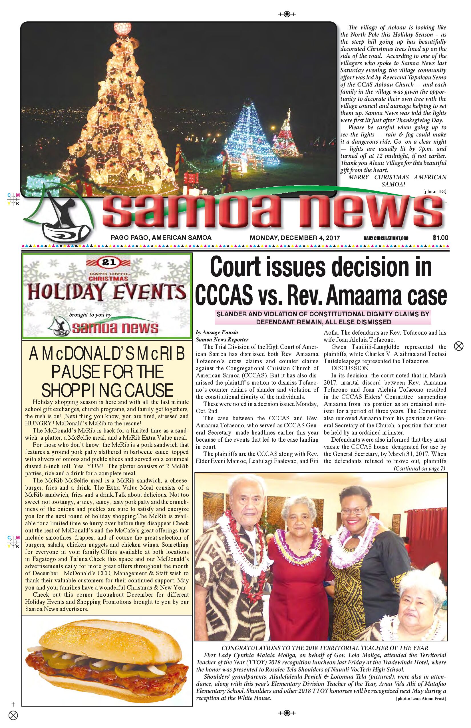 SN News Monday, Dec. 04, 2017