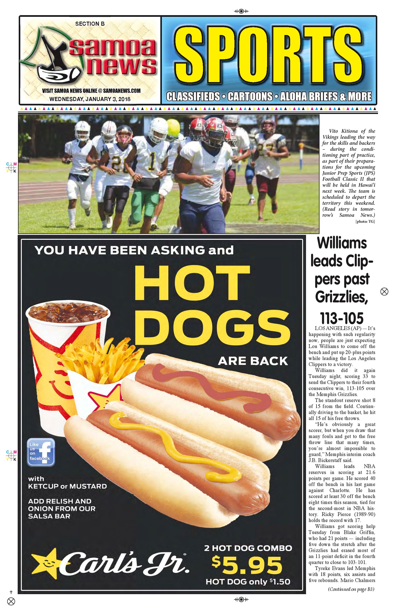 SN Sports Wednesday Jan. 03, 2018