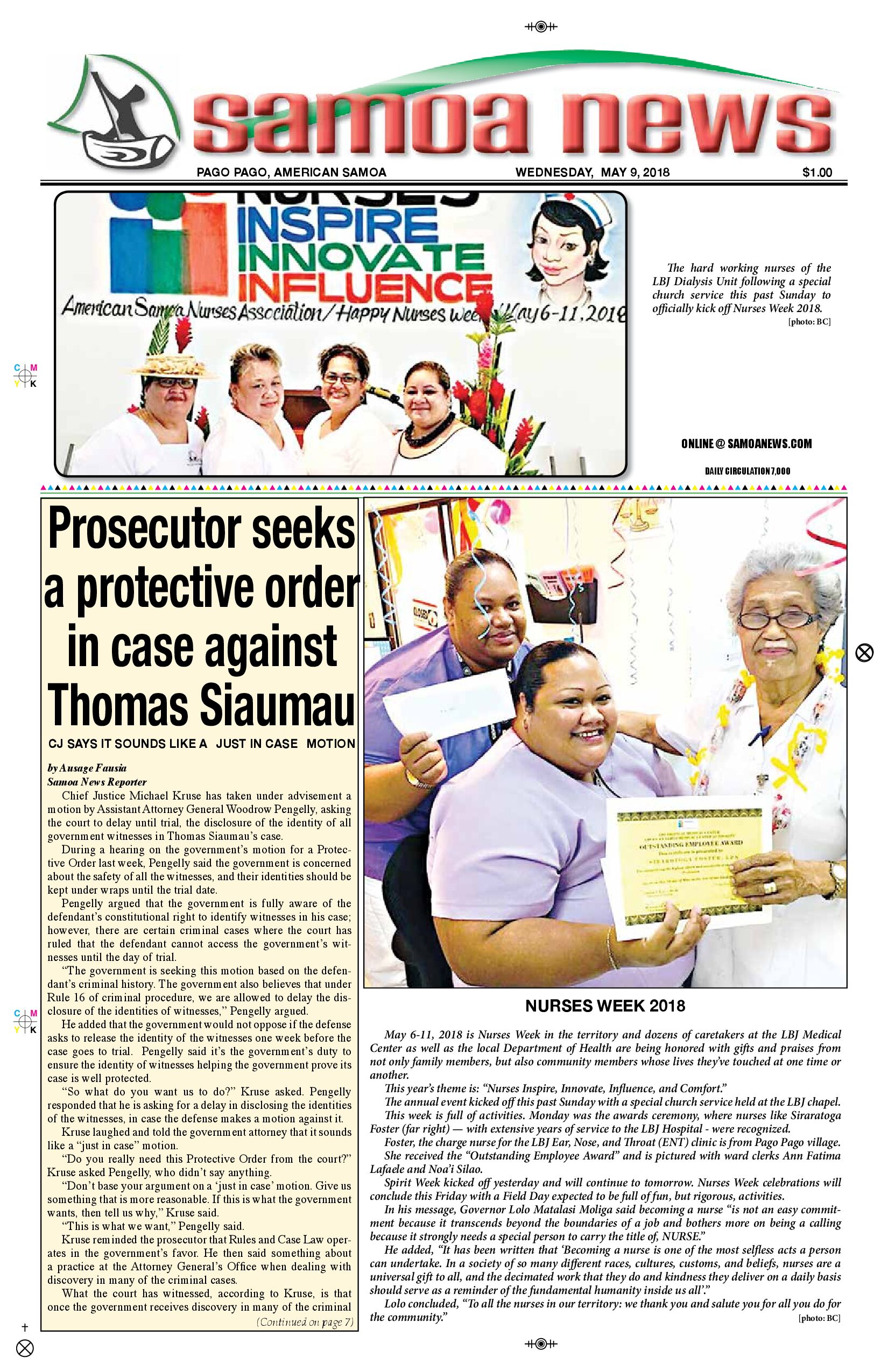 SN News Wednesday, May 09, 2018