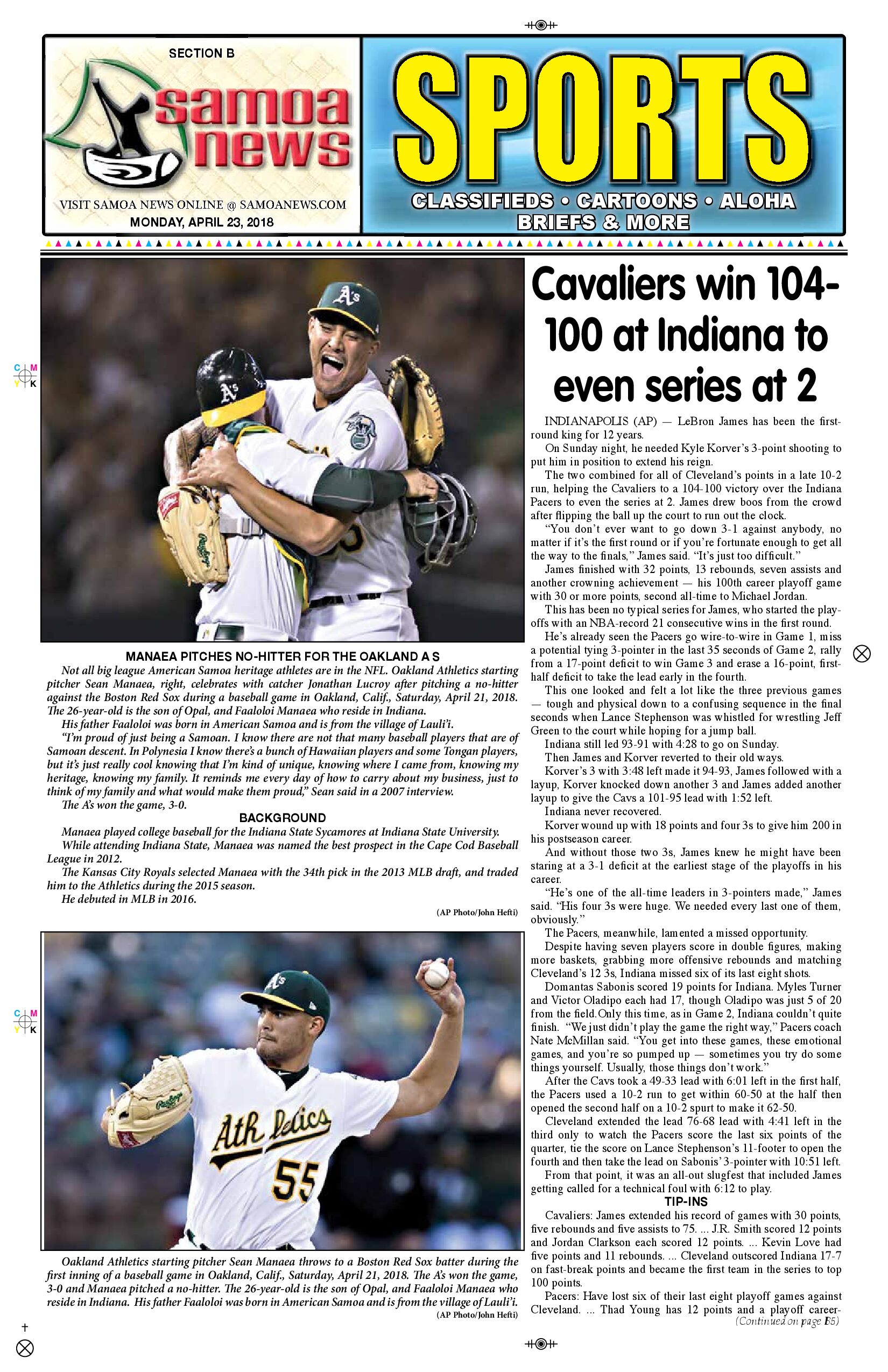 SN Sports Monday, April 23, 2018