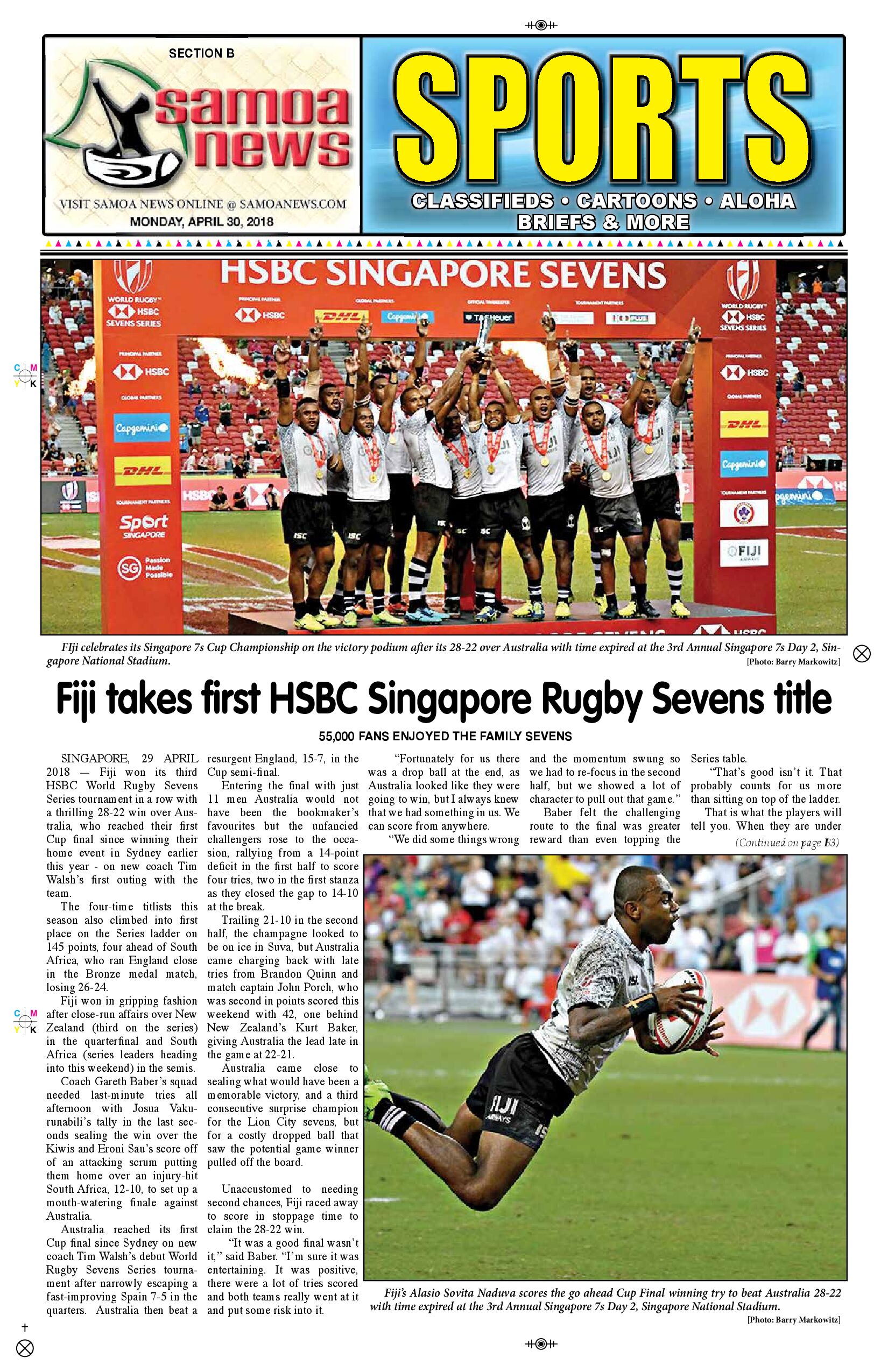 SN Sports Monday, April 30, 2018