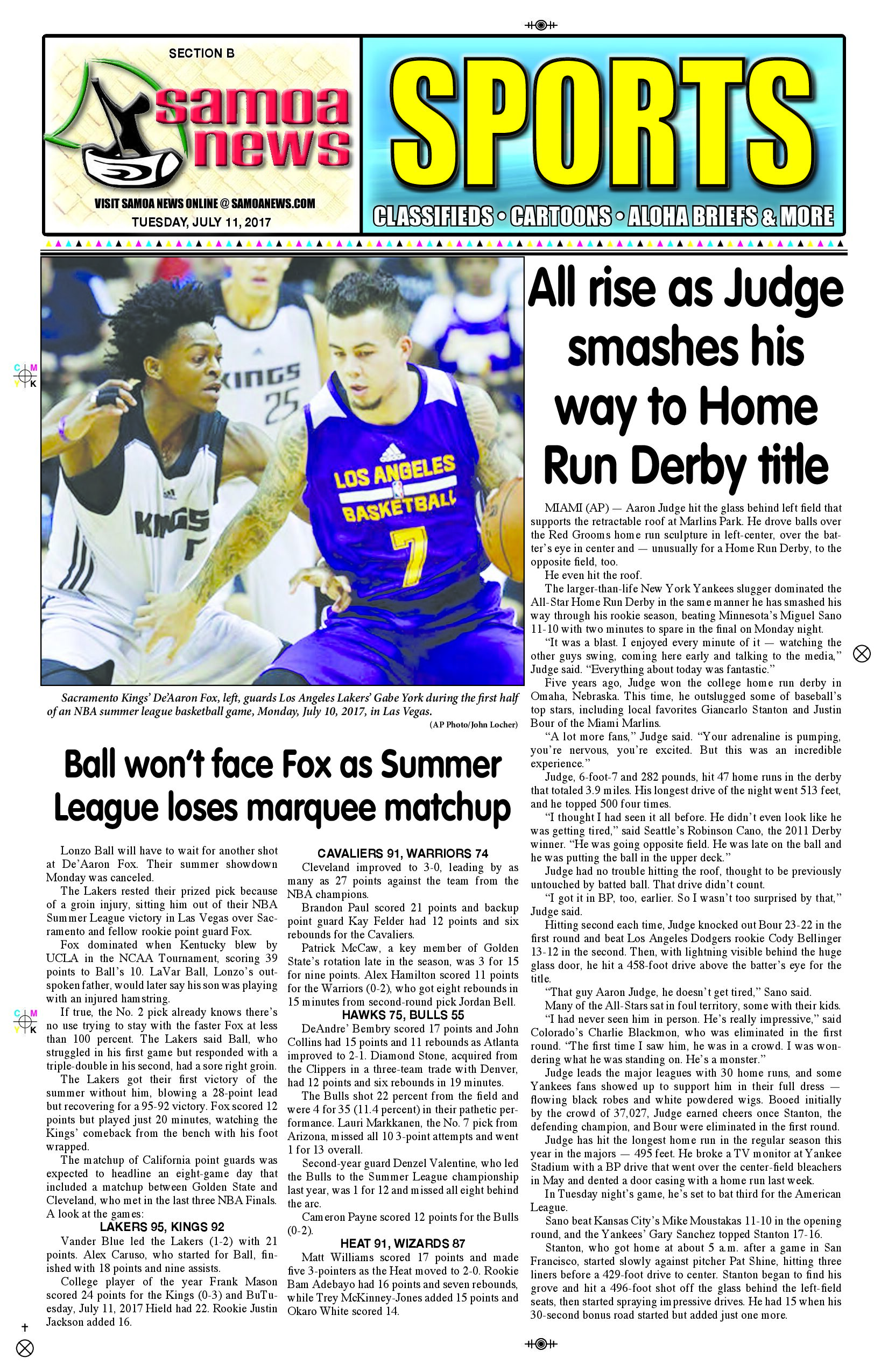 SN Sports Tuesday, July 11, 2017