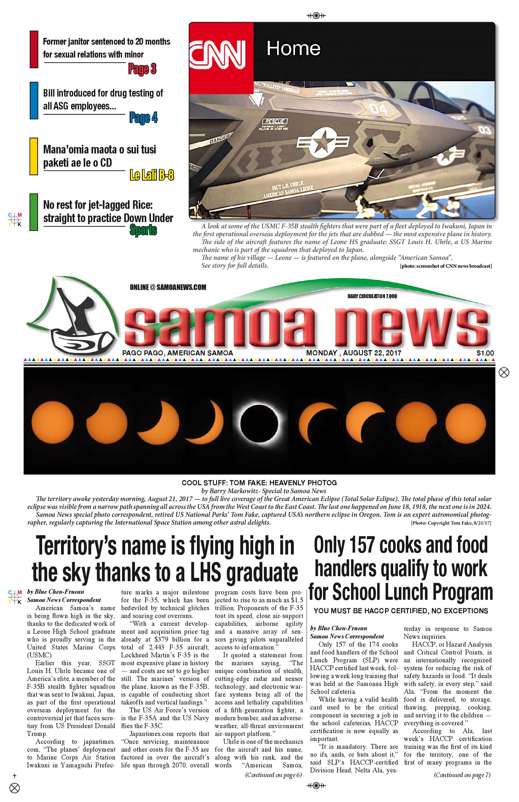 SN News Tuesday Aug. 22, 2017