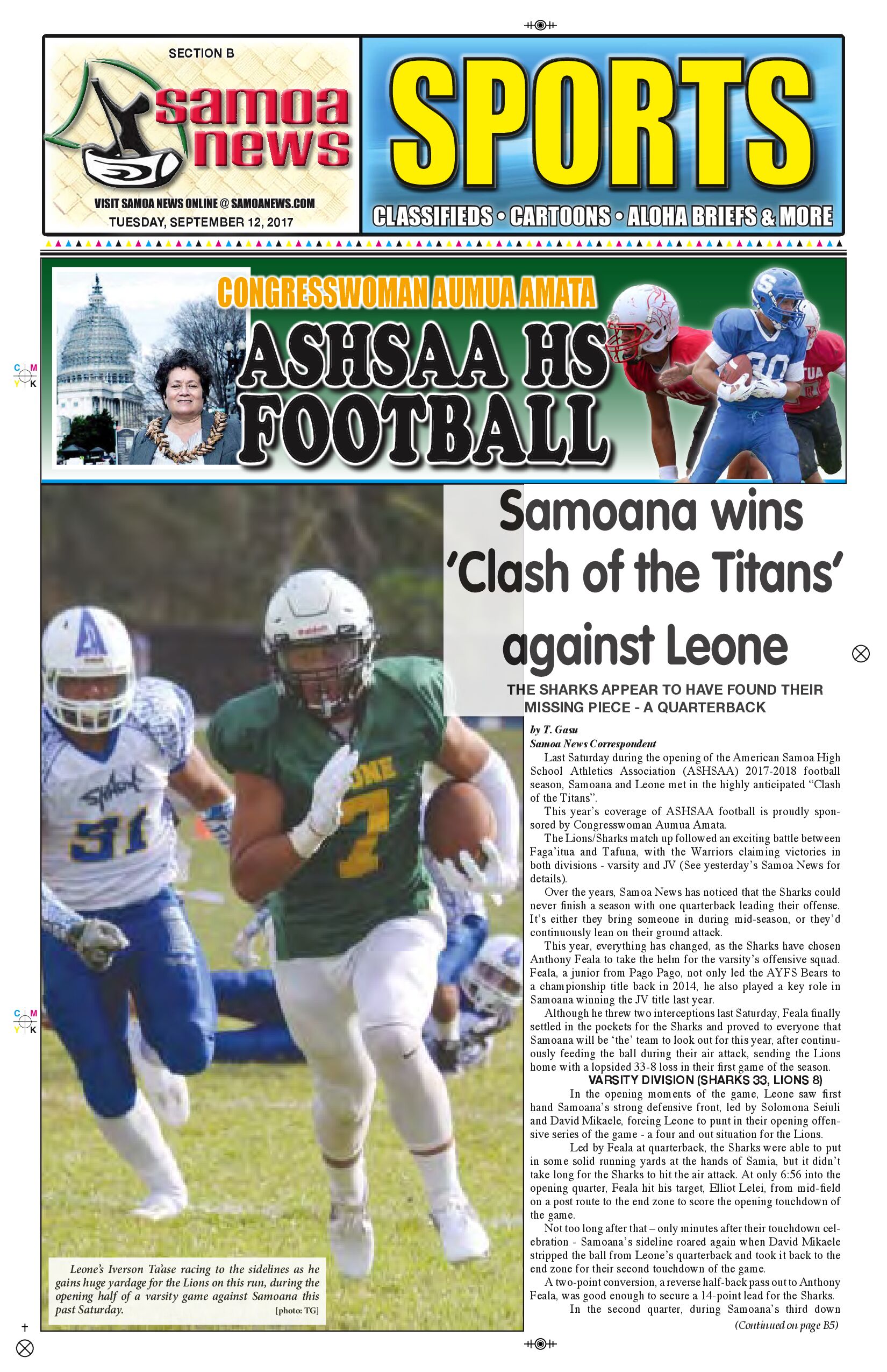 SN Sports Tuesday Sept. 12, 2017