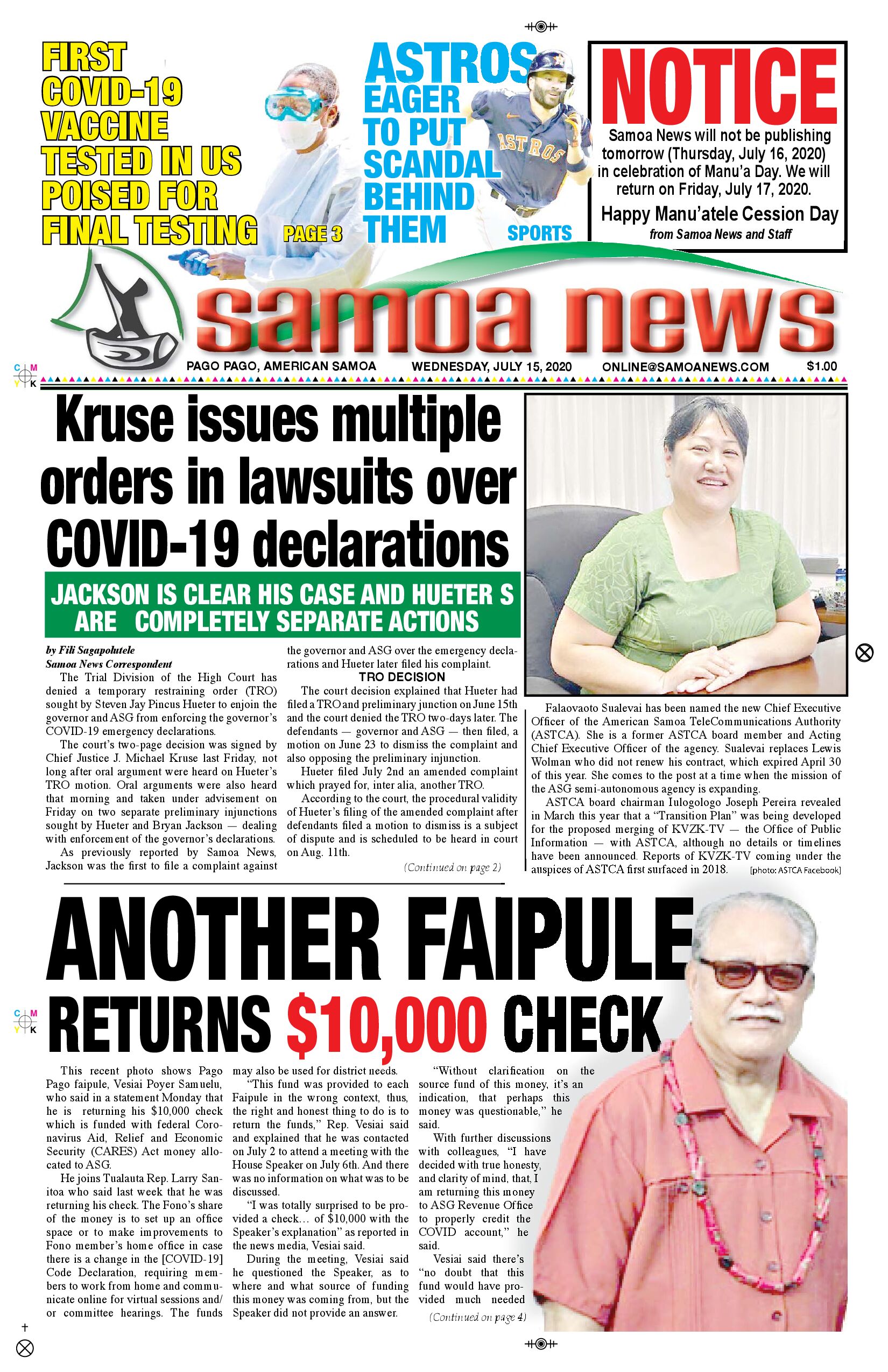 SN News Wednesday, July 15, 2020