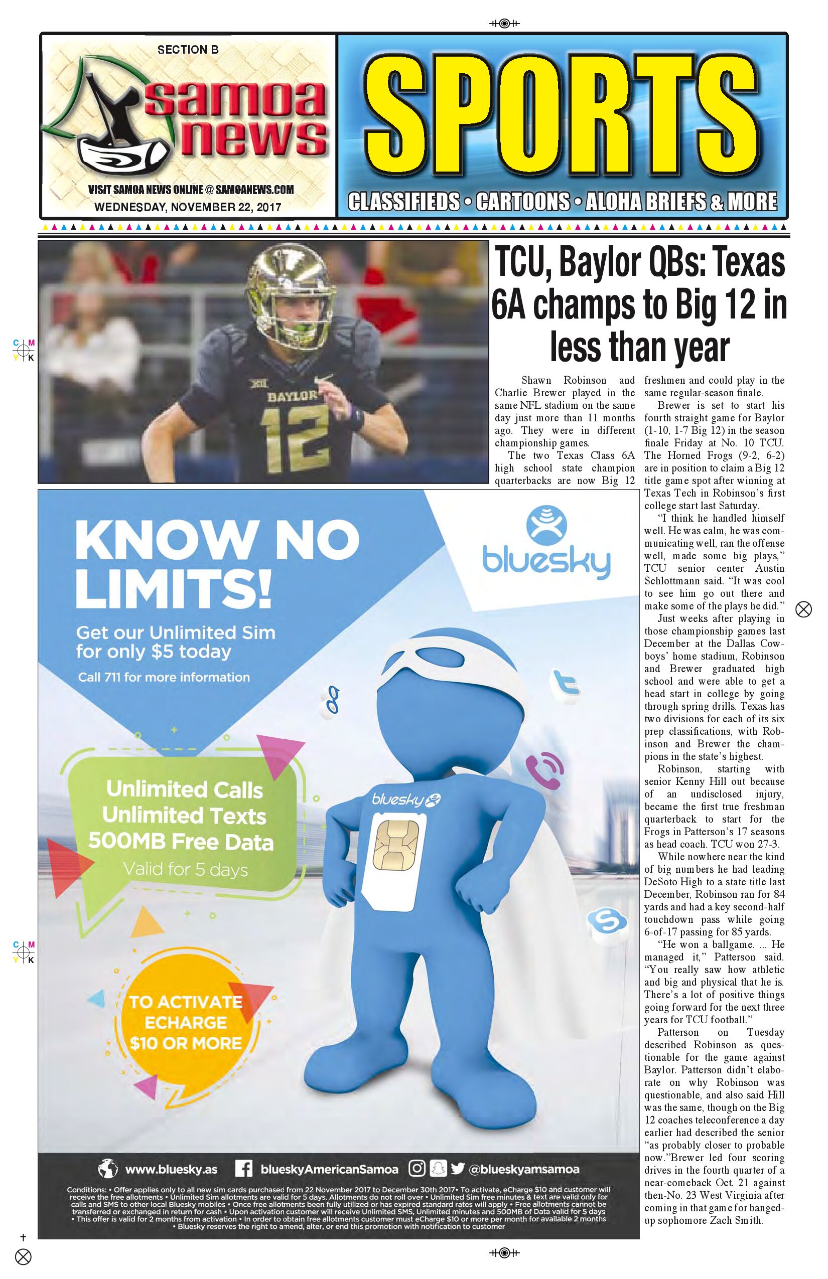 SN Sports Wednesday Nov. 22, 2017