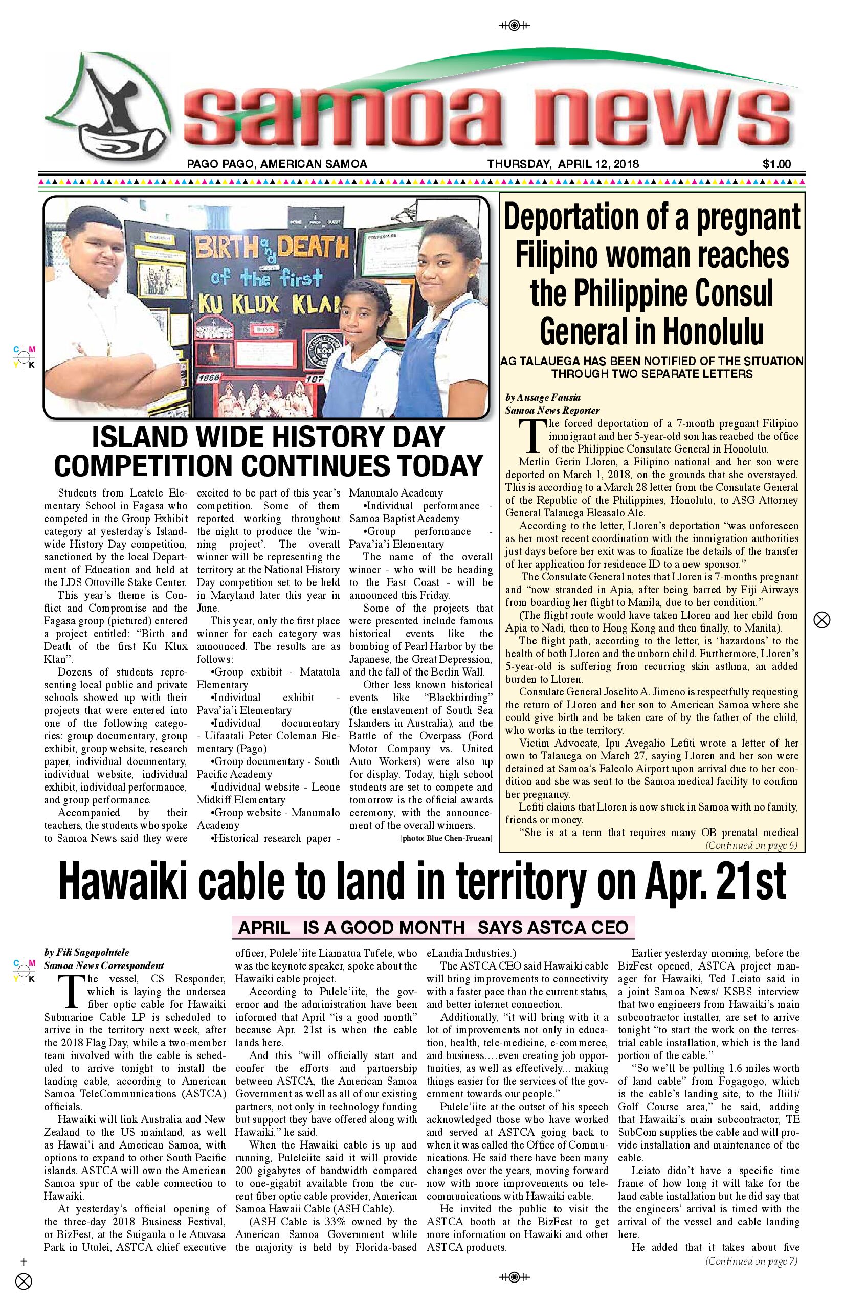 SN News Thursday, April 12, 2018