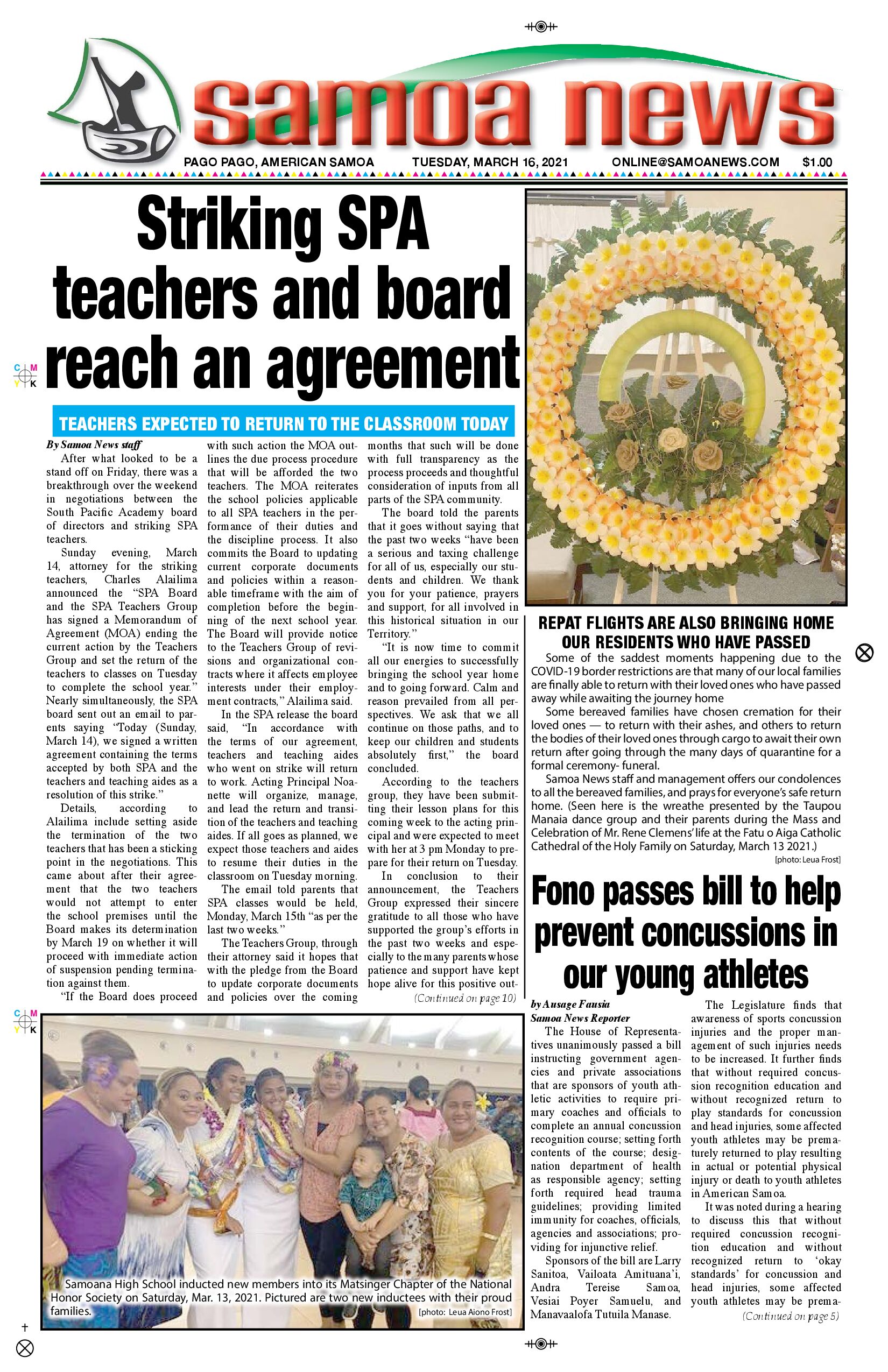 SN News Tuesday, March 16, 2021