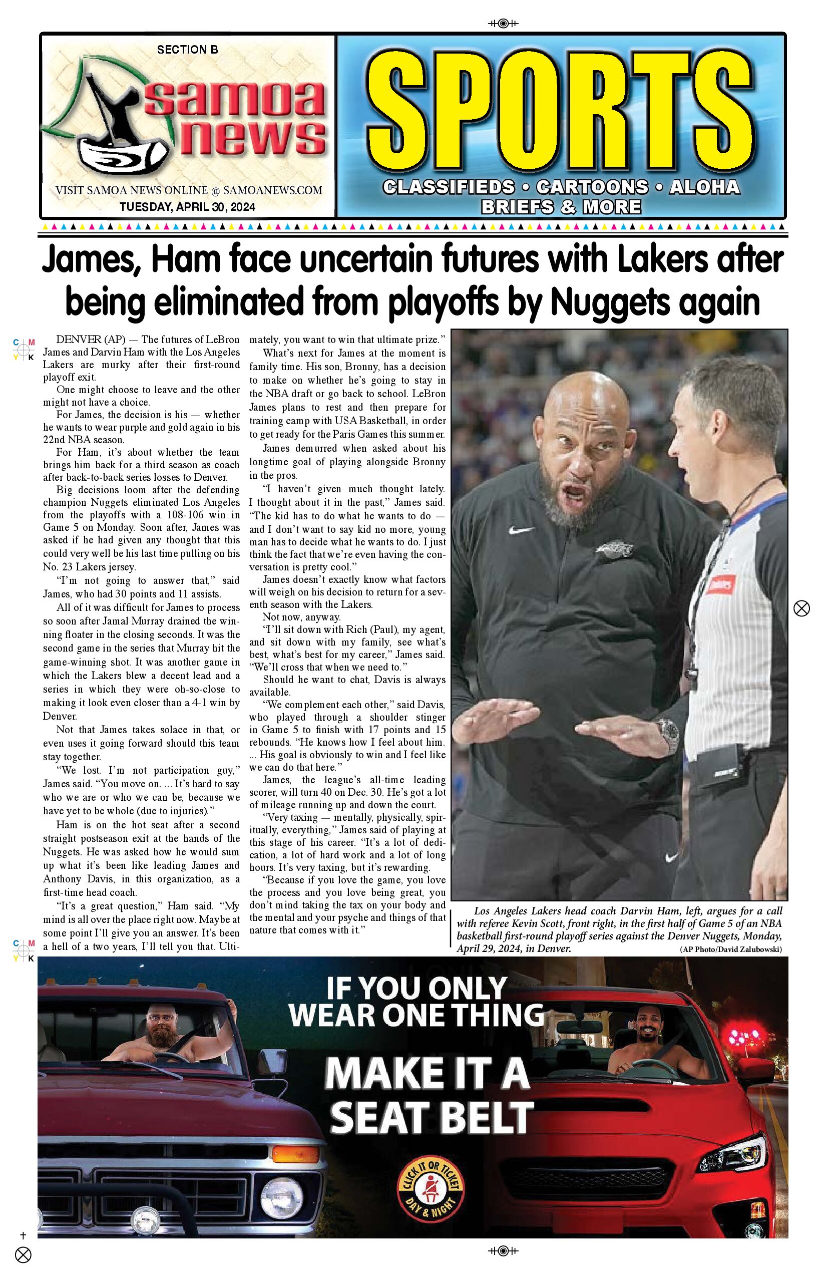 SN Sports Tuesday, April 30, 2024