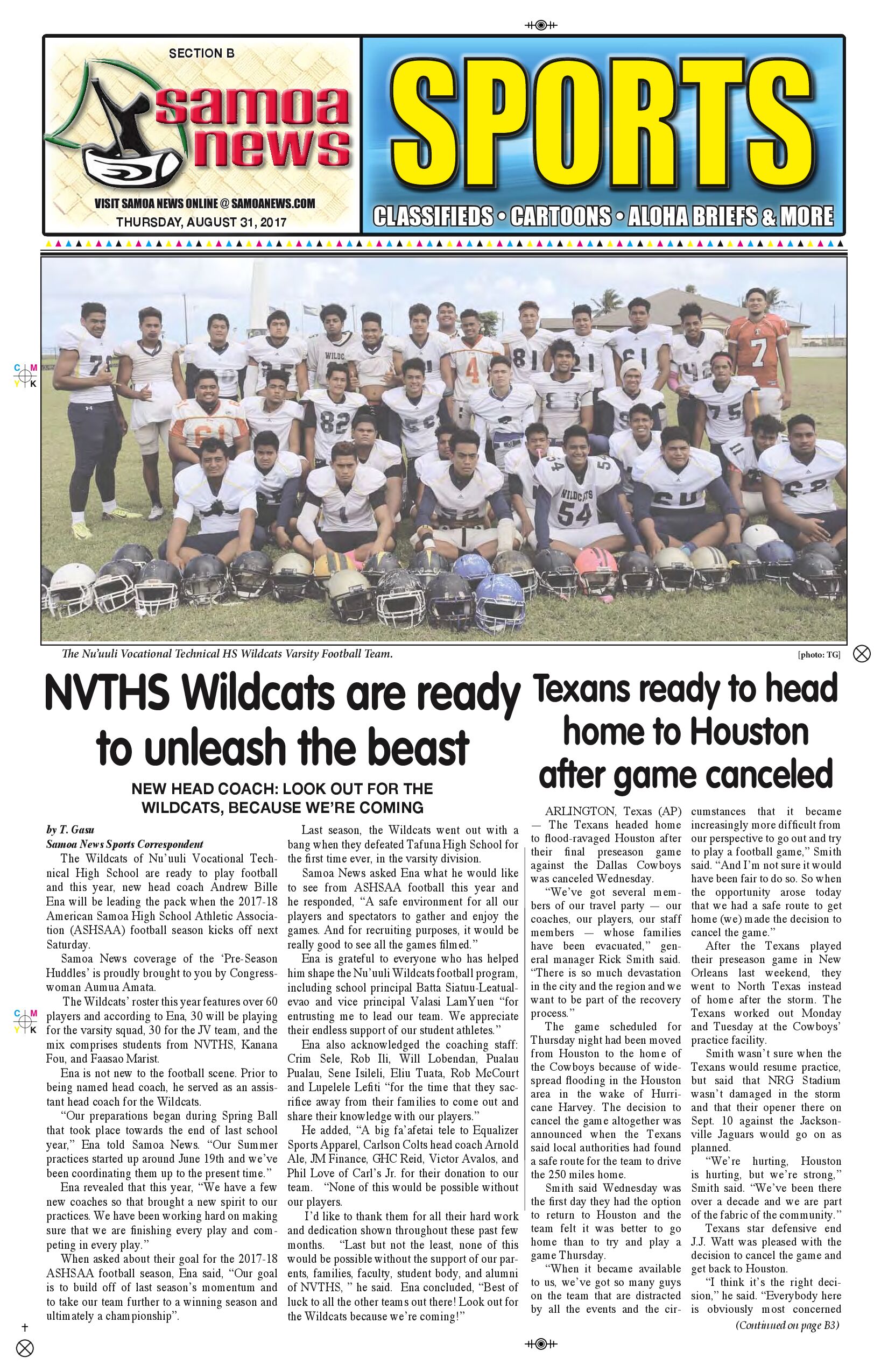 SN Sports Thursday, Aug. 31, 2017