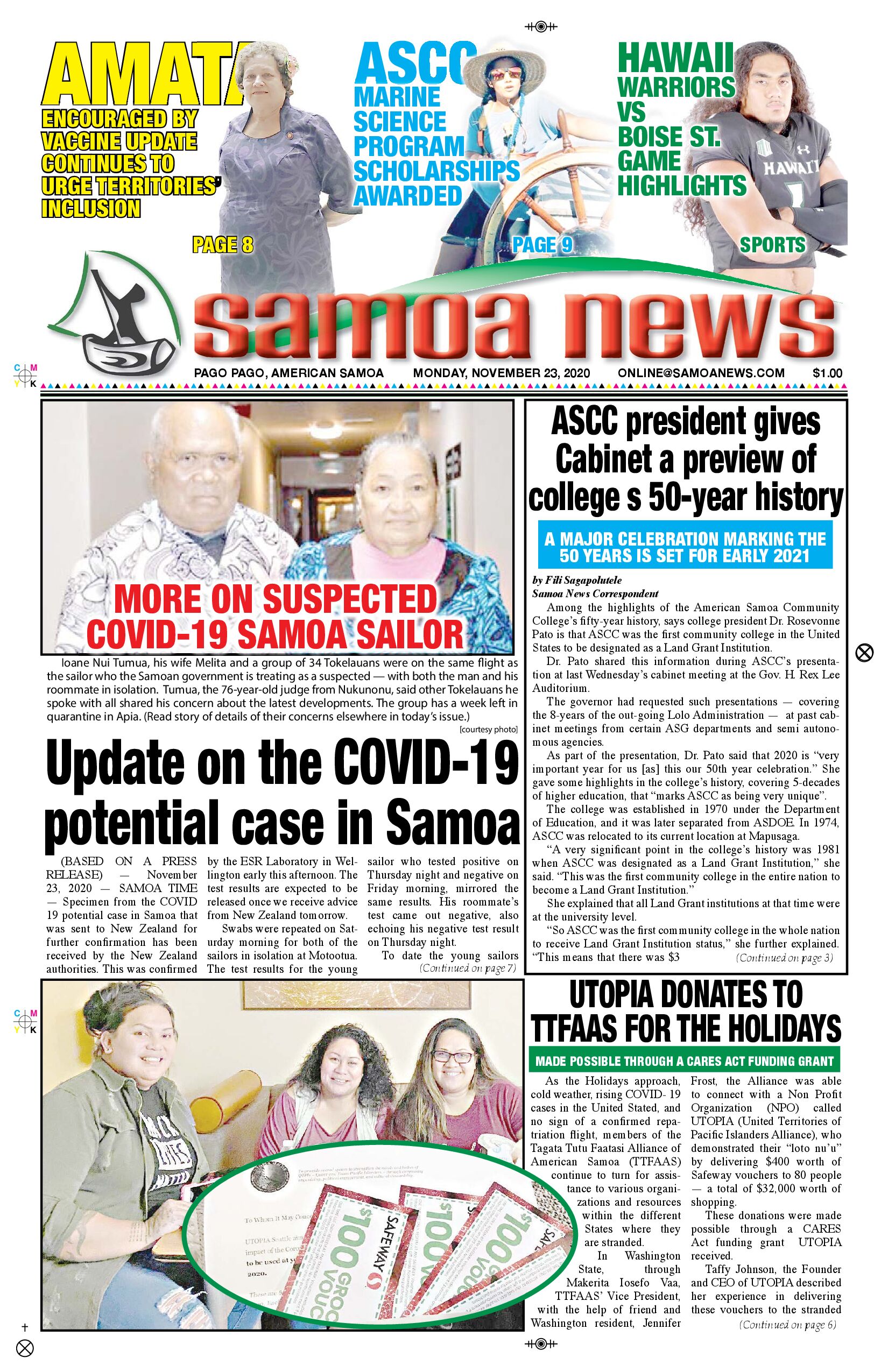 SN News Monday, Nov. 23, 2020