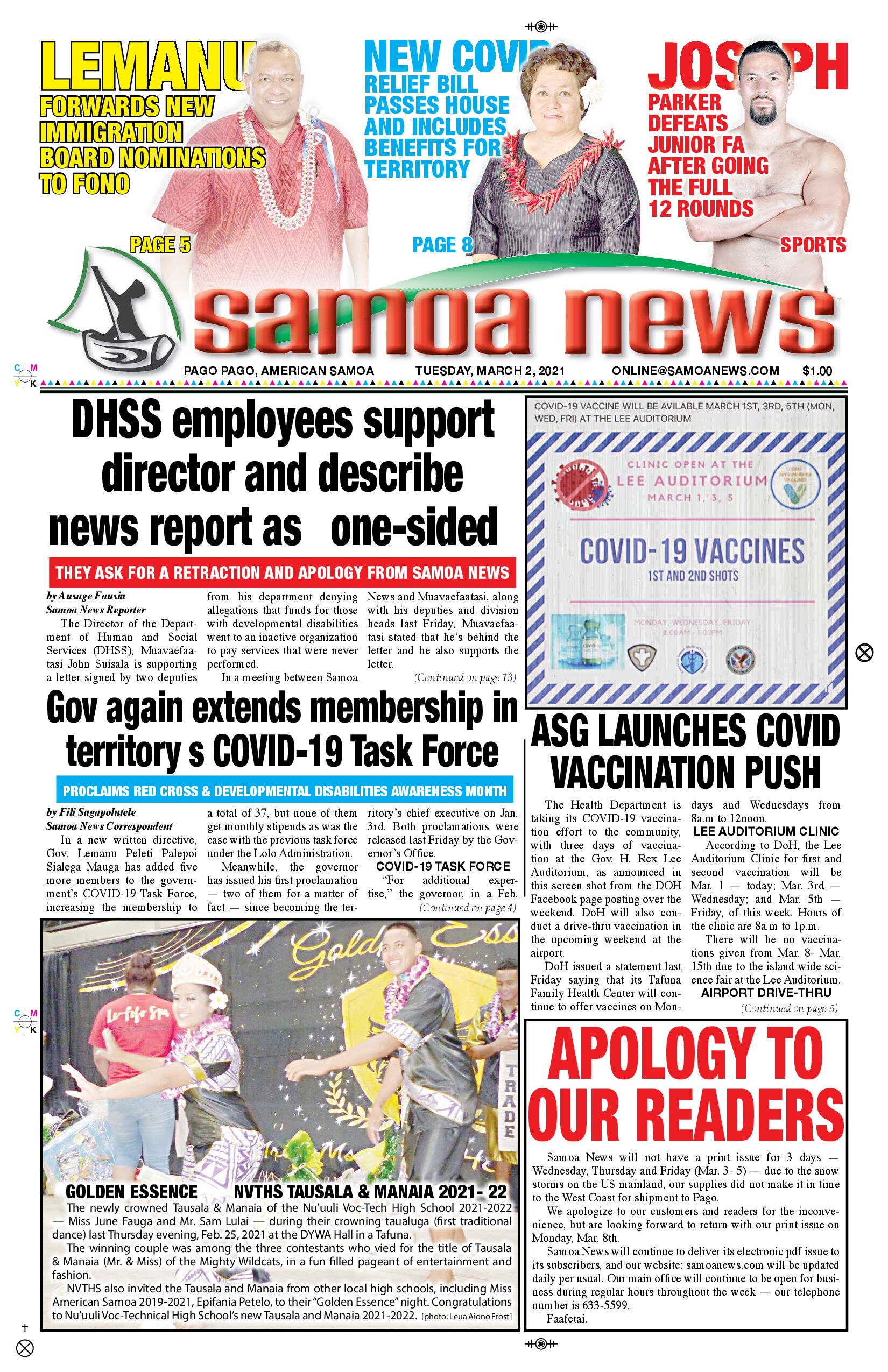 SN News Tuesday, March 02, 2021