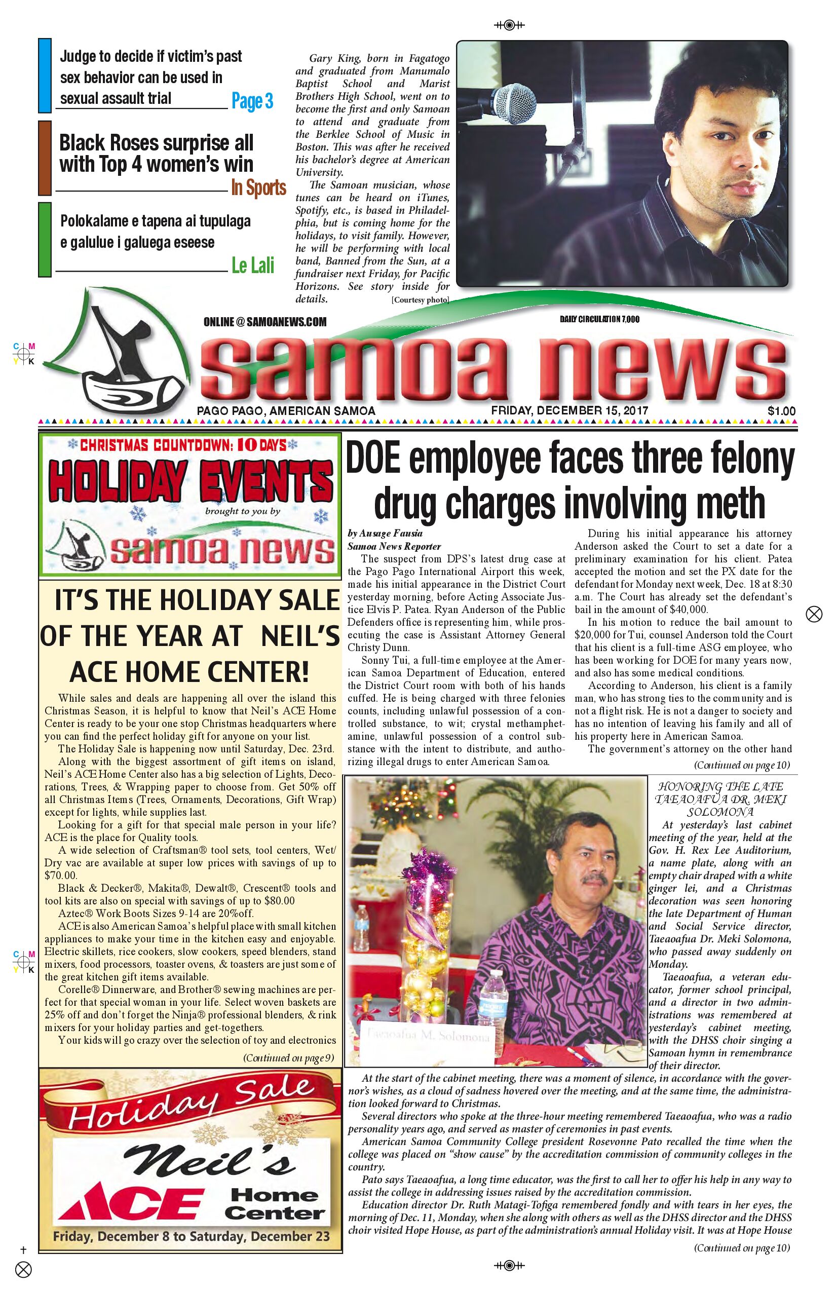 SN News Friday, Dec. 15, 2017