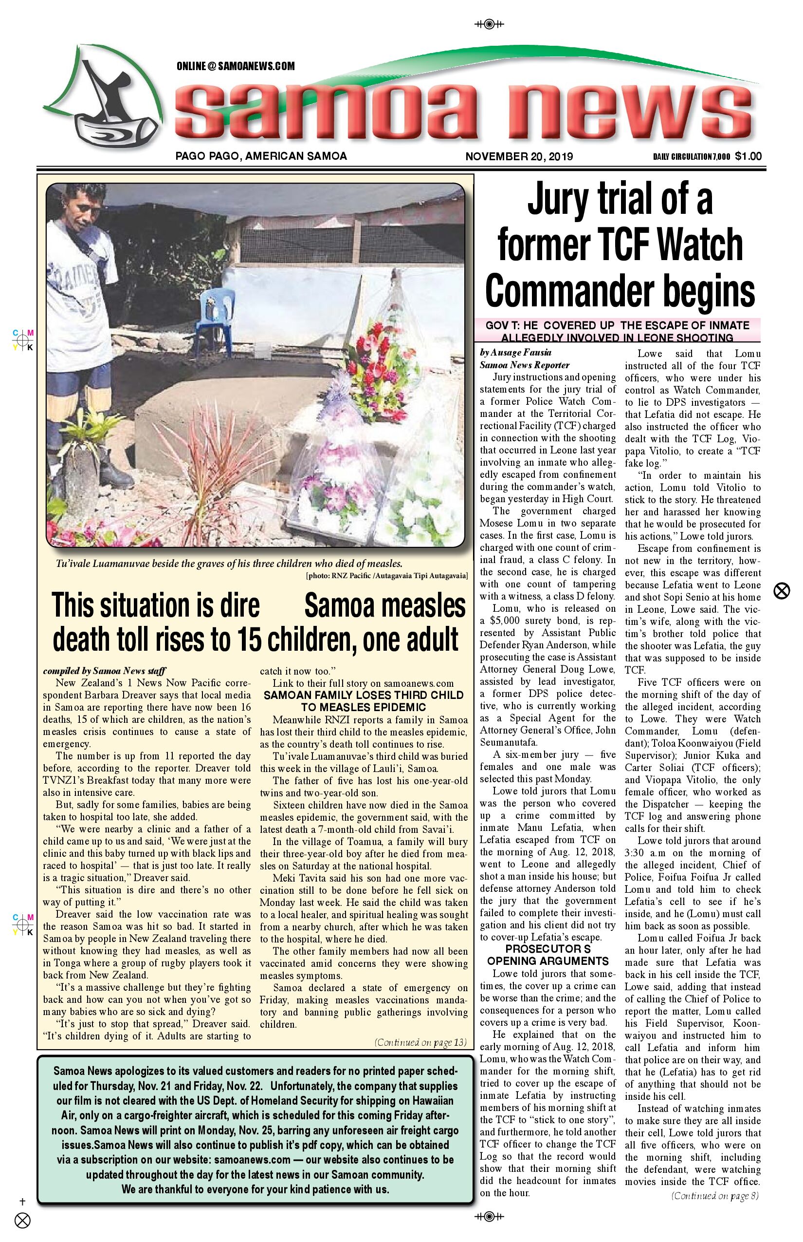 SN News Wednesday, November 20, 2019