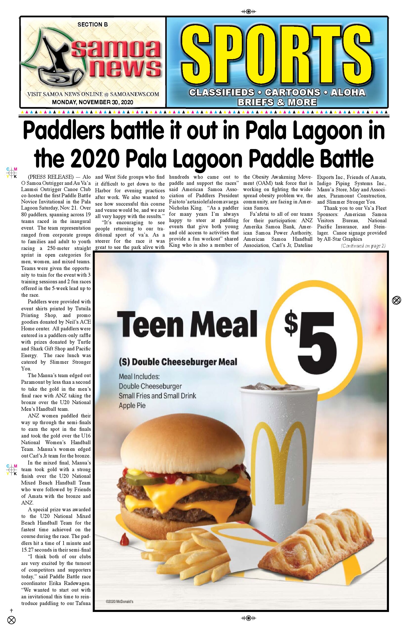 SN Sports Monday, Nov. 30, 2020