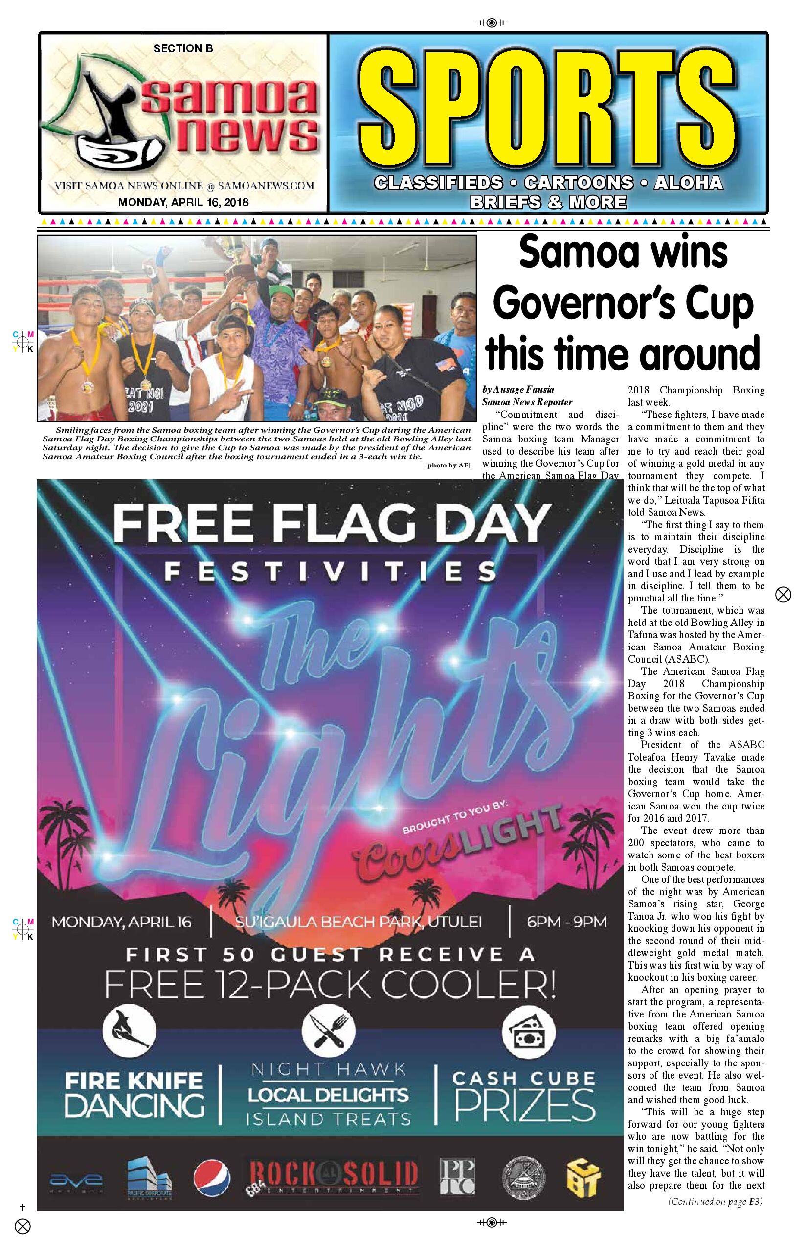 SN Sports Monday, April 16, 2018