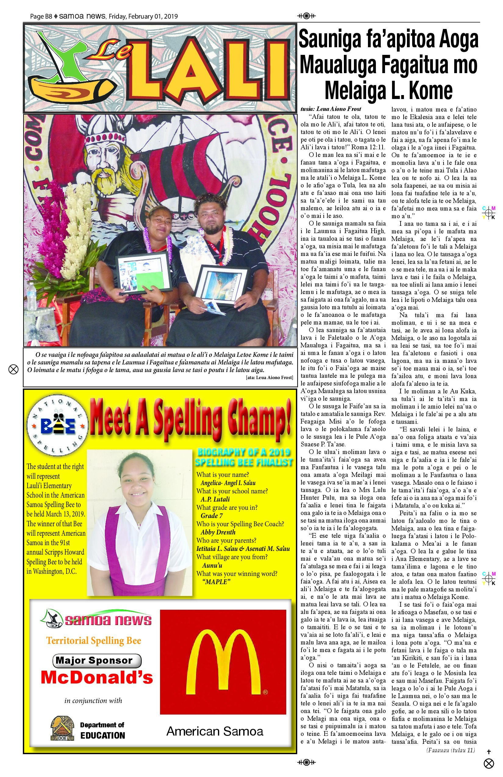 SN Lali Friday, February 01, 2019