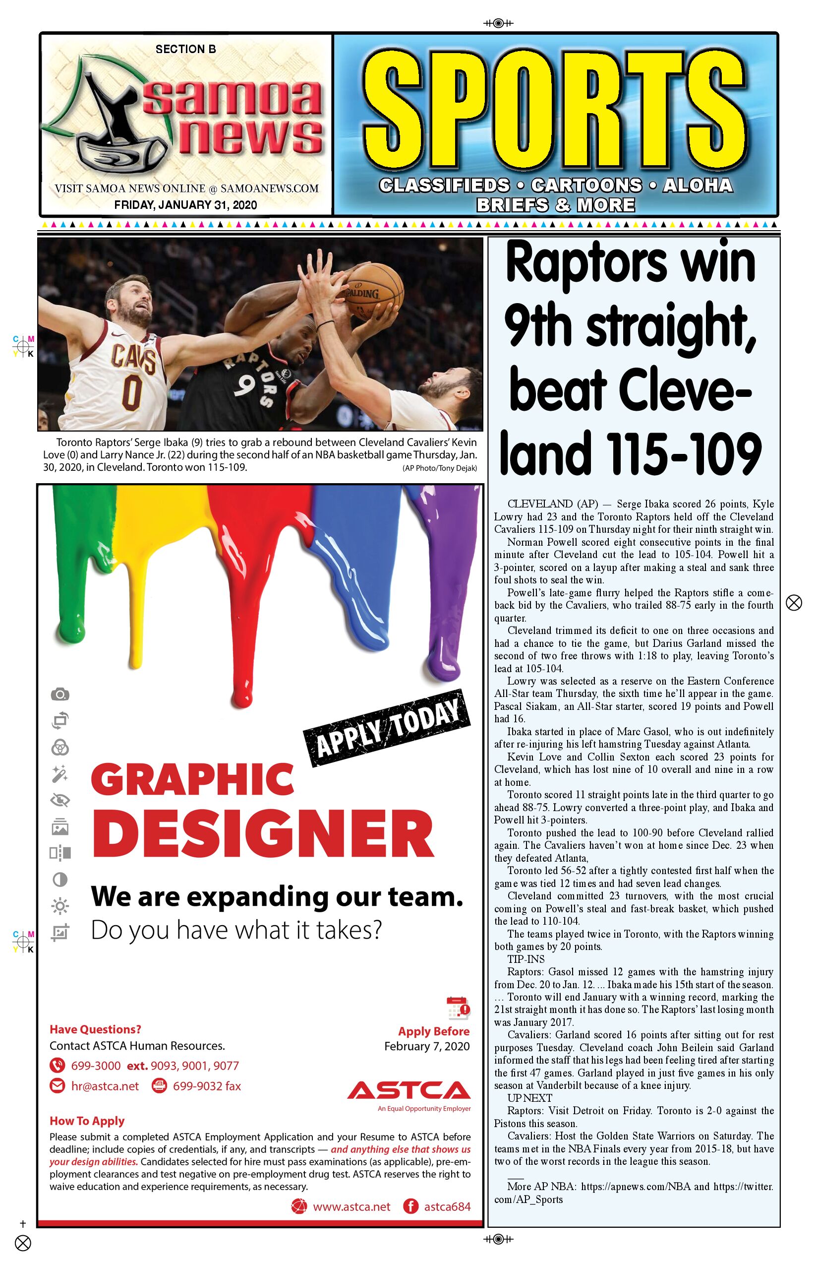 SN Sports Friday, January 31, 2020