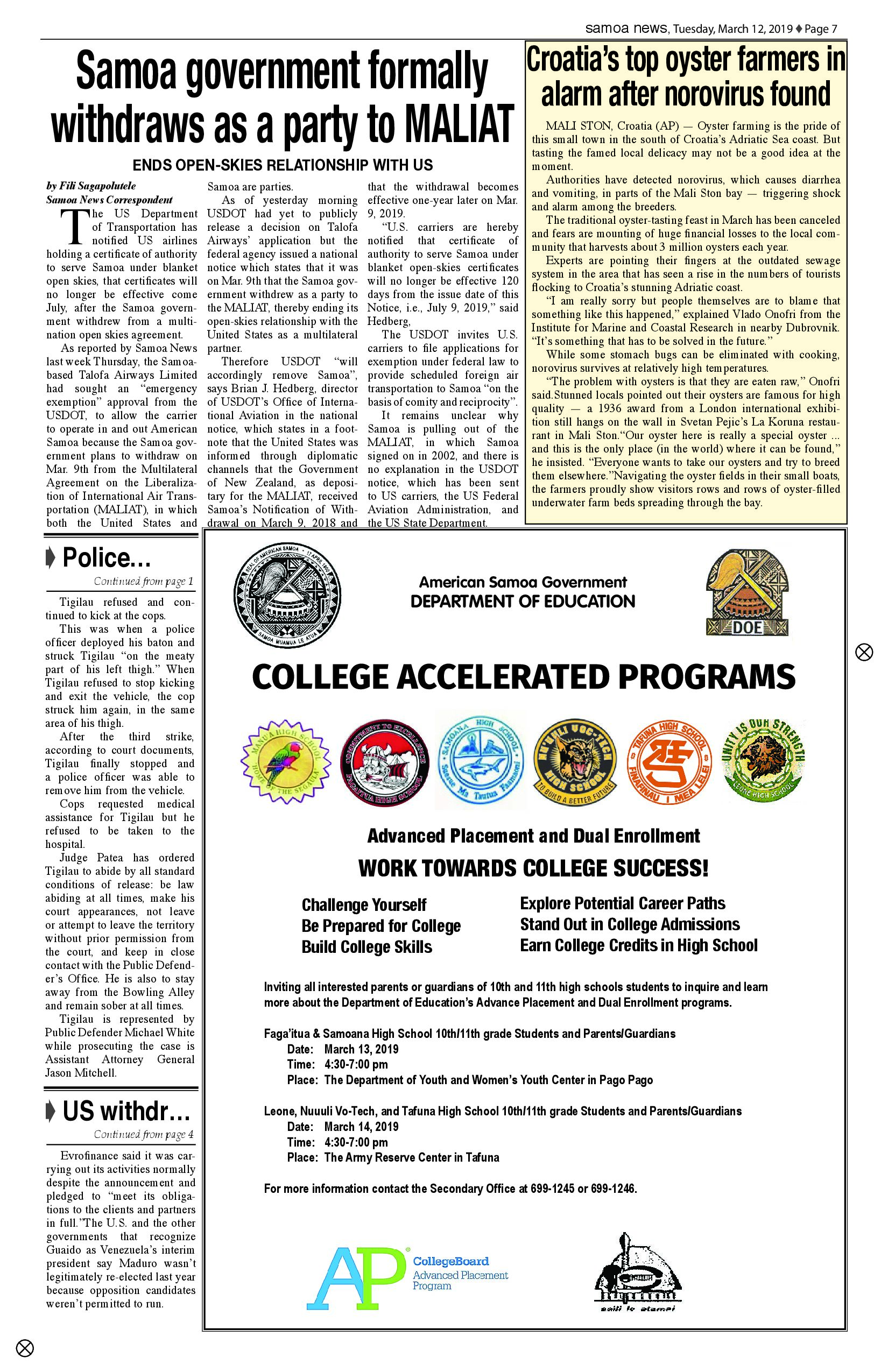 SN News-2 Tuesday, March 12, 2019