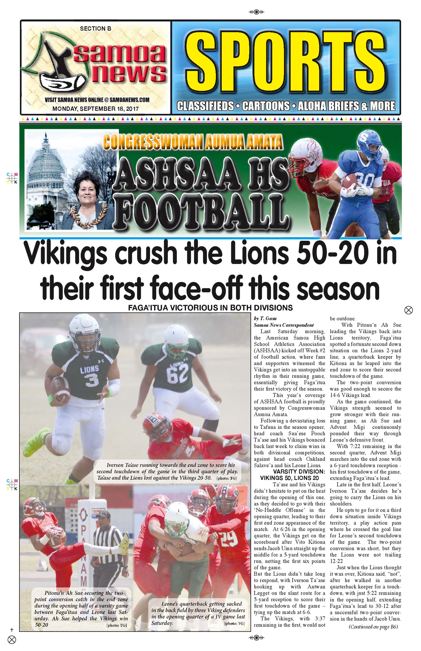 SN Sports Monday, Sept. 18, 2017